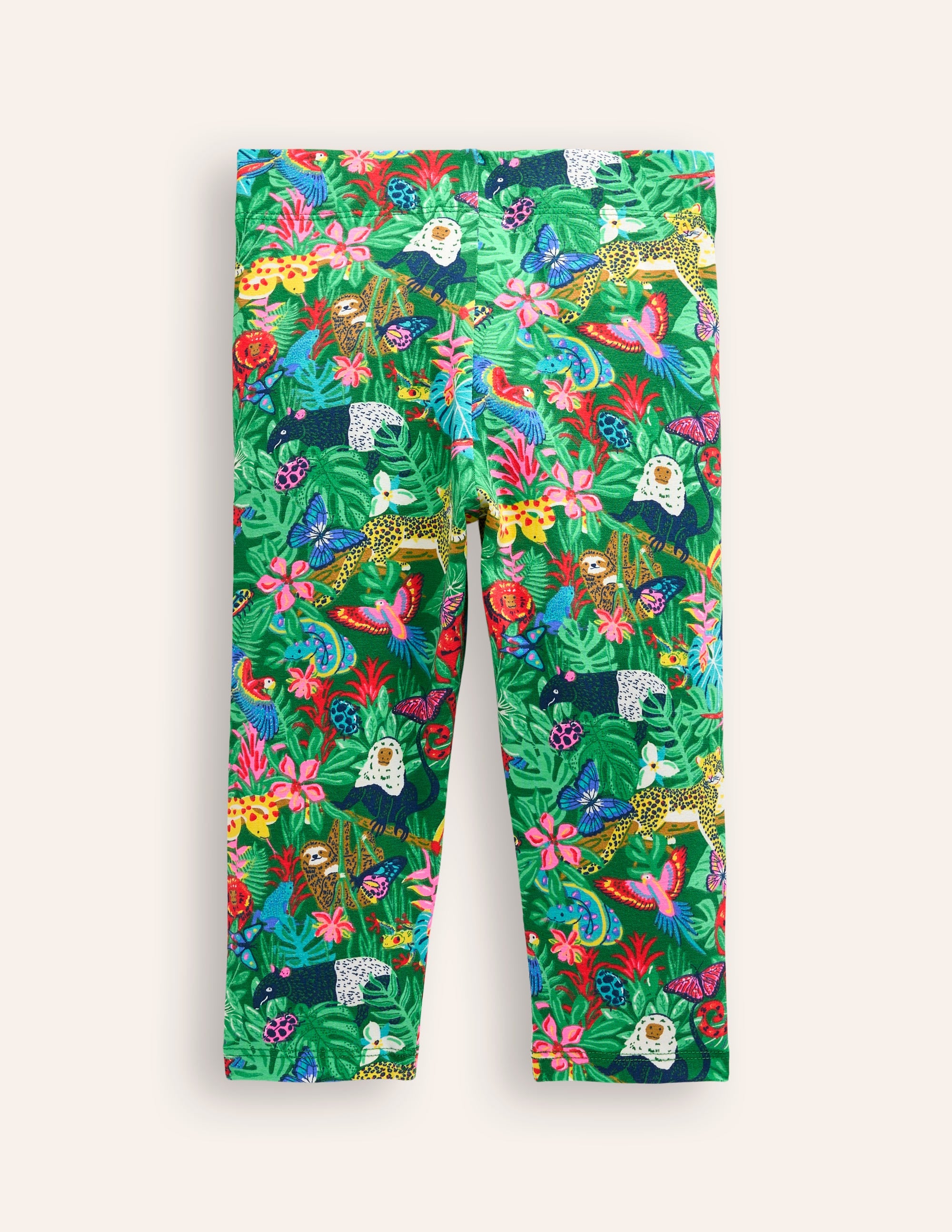 Fun Cropped Leggings-Spruce Green Rainforest - Image 2