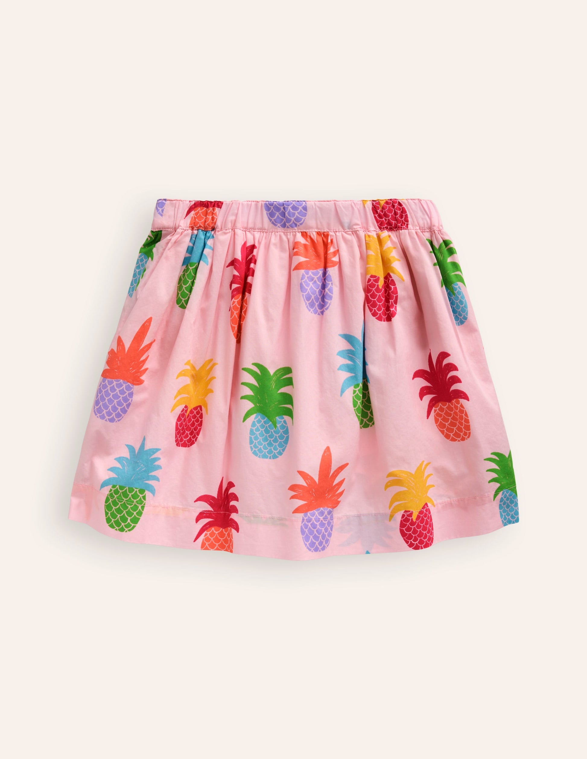 Pull On Twirly Skirt-Blooming Pink Pineapples-2
