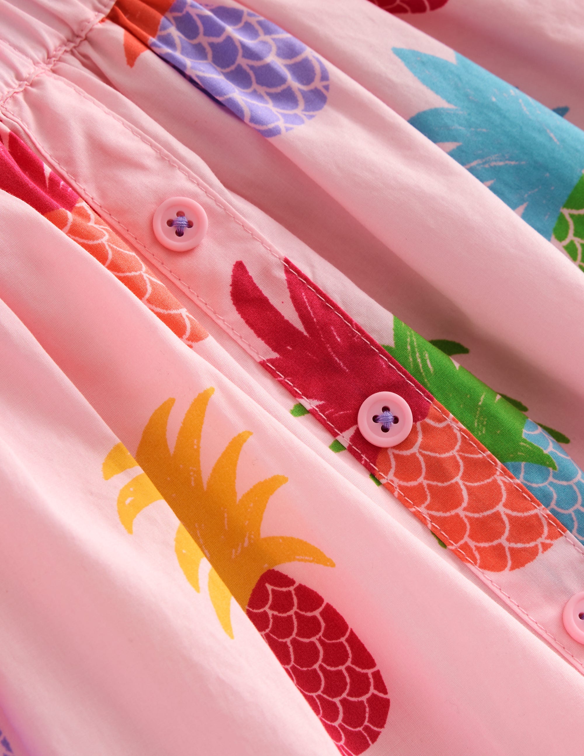 Pull On Twirly Skirt-Blooming Pink Pineapples - Image 3
