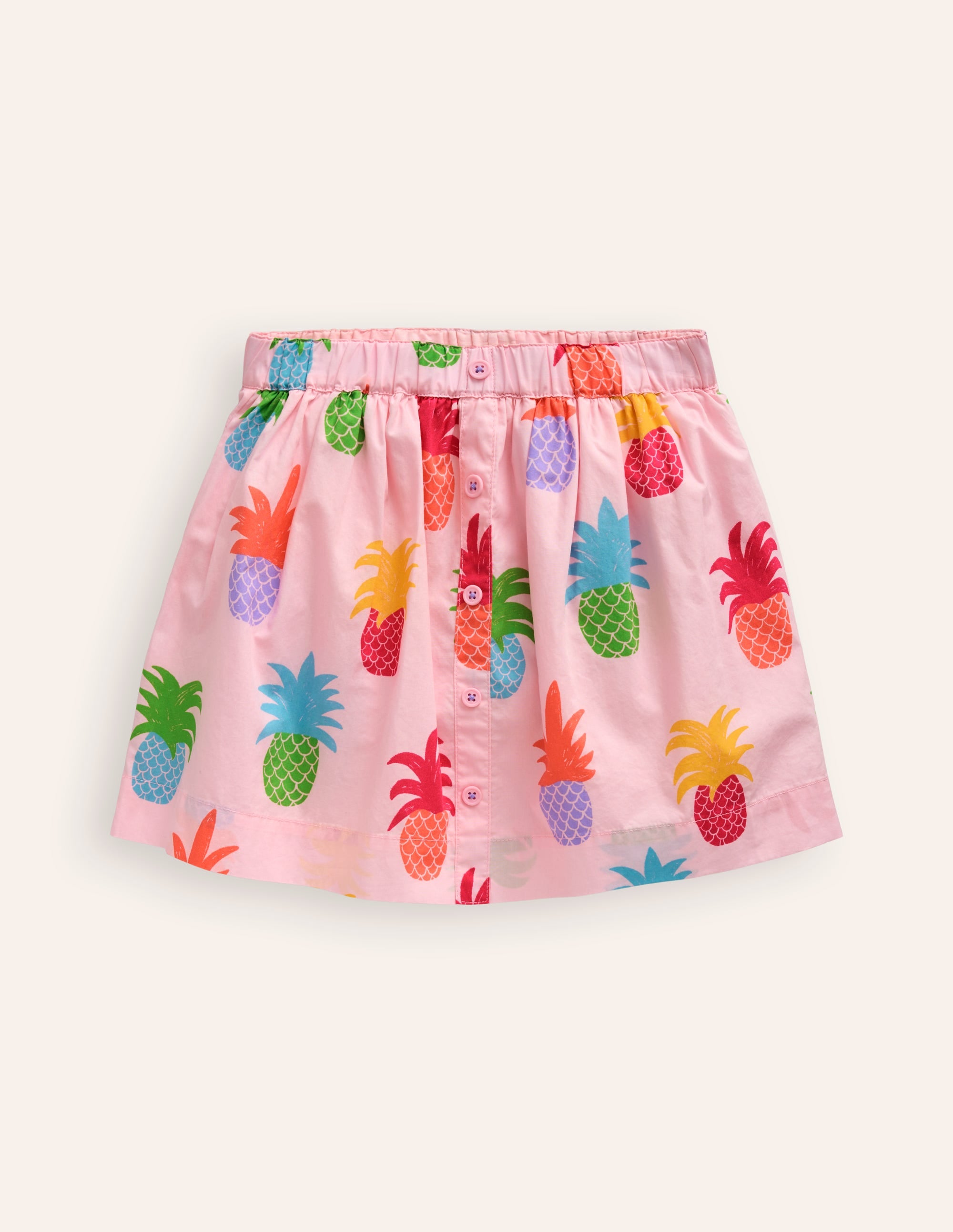 Pull On Twirly Skirt-Blooming Pink Pineapples - Image 1