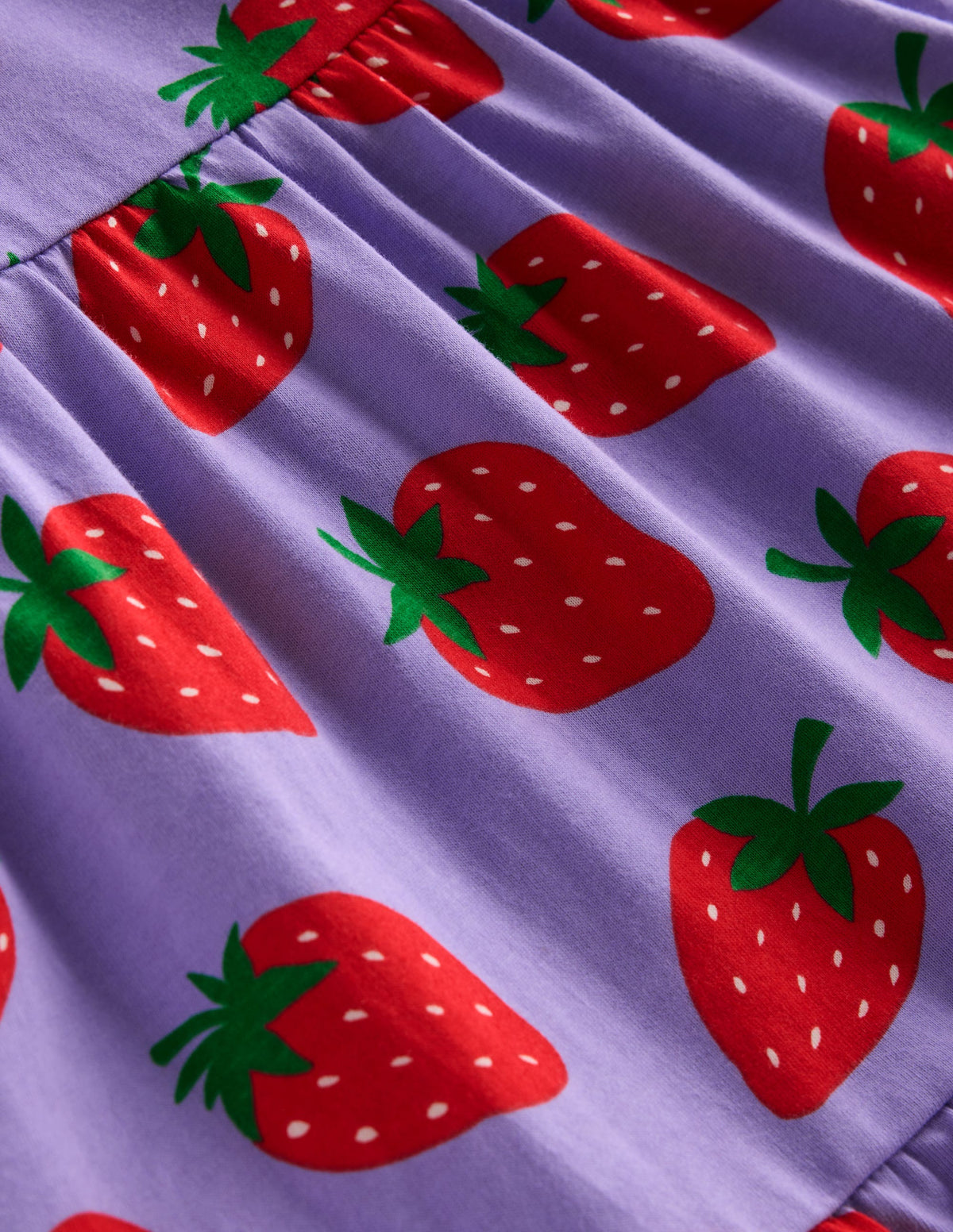 Tiered Flutter Jersey Dress-Parma Violet Strawberries-3