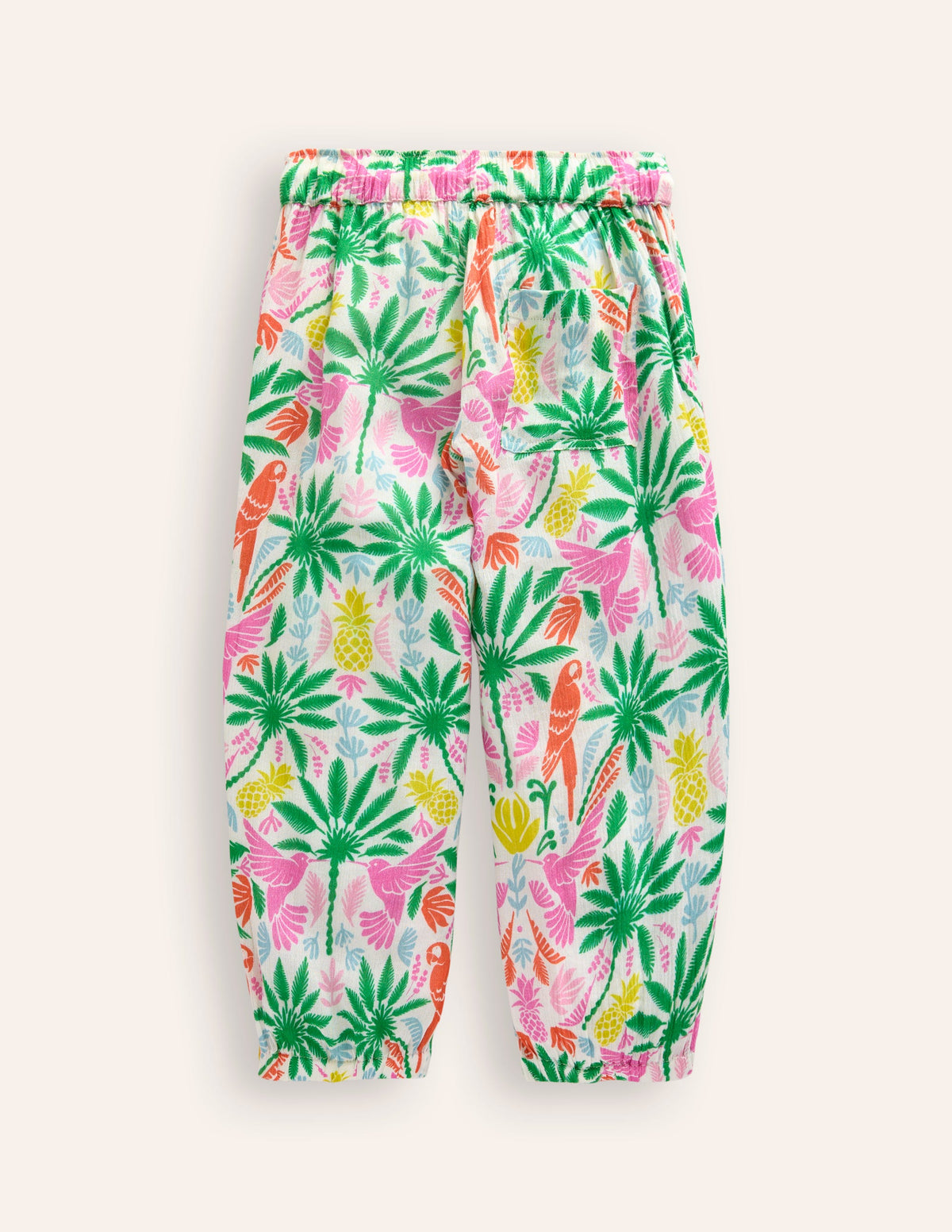Tapered Vacation Pants-Multi Rainbow Palm-2