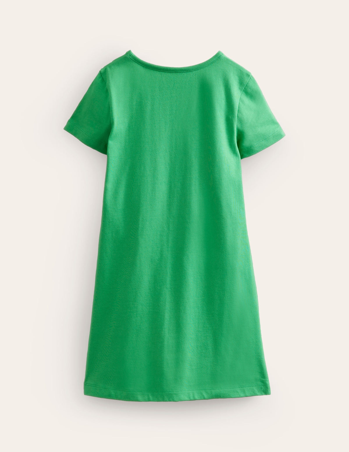 Big Appliqué Jersey Dress-Pea Green/ Vanilla Pod Dog - Image 2
