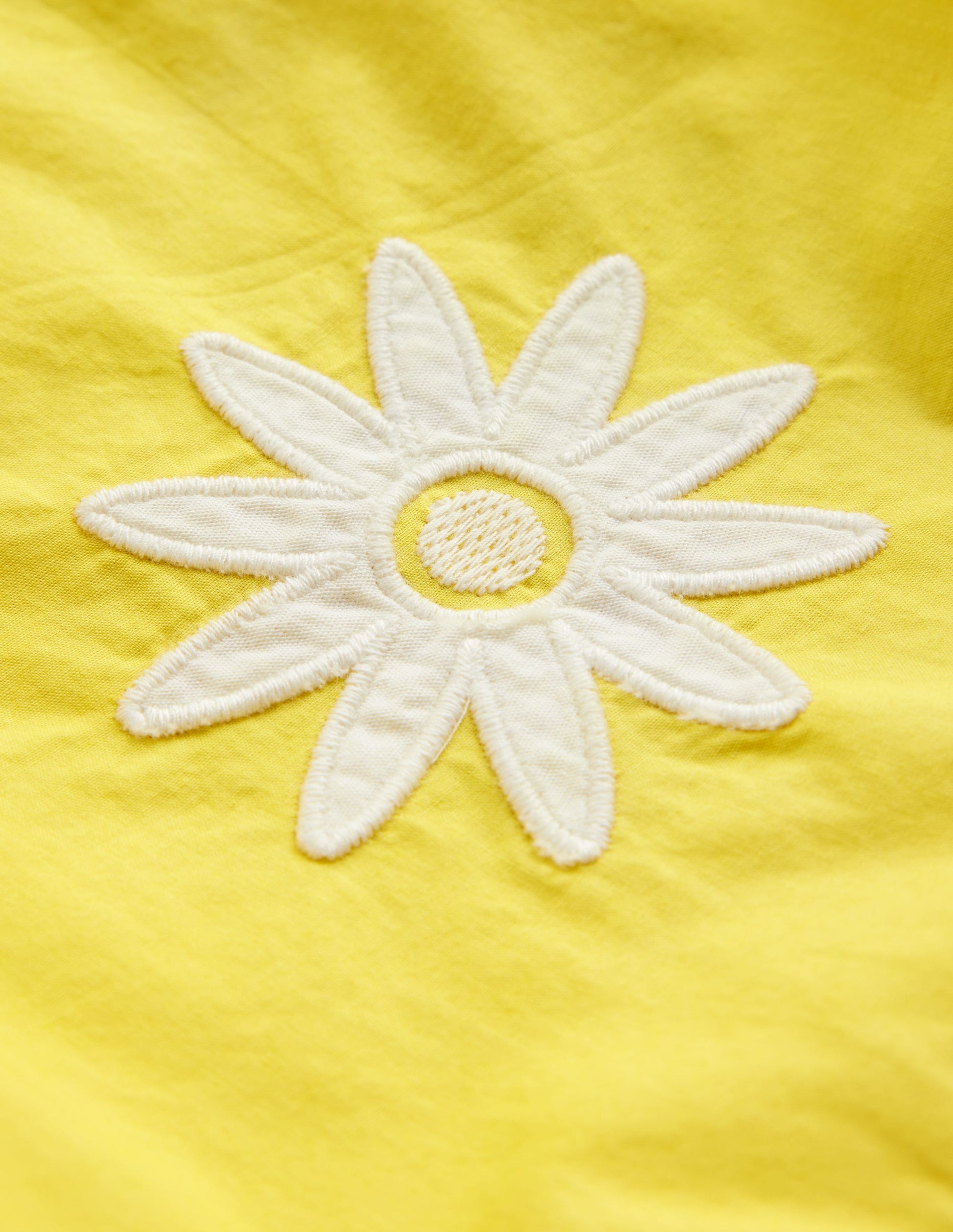 Appliqué Cotton Dress-Multi Colourblock Palms-3