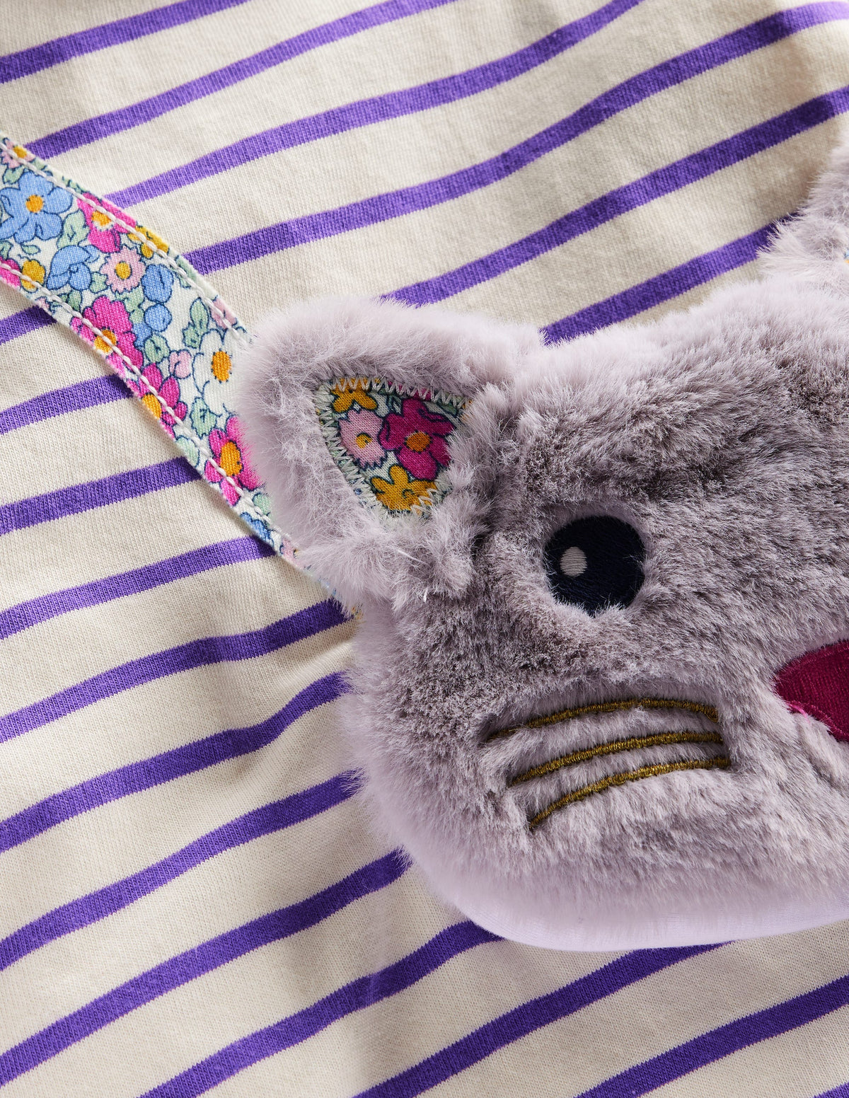Fun Pocket Appliqué Tunic-Vanilla White/ Parma Violet - Image 3
