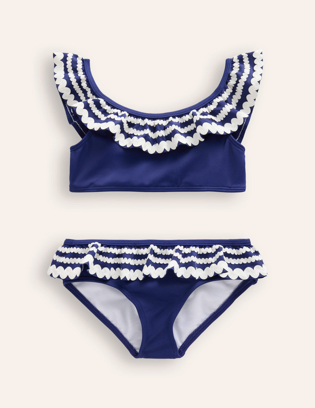 Ric Rac Frilly Bikini-Sapphire Blue - Image 1