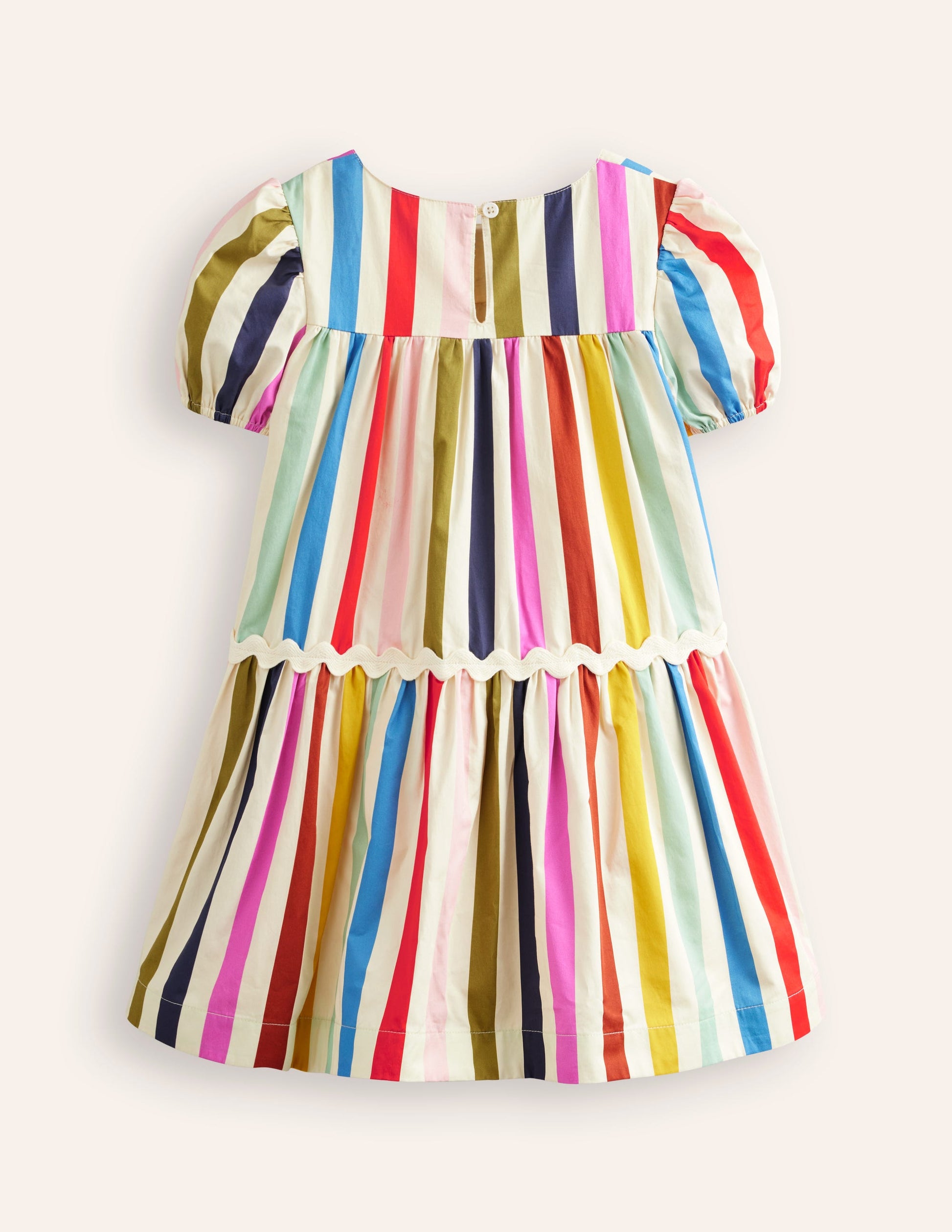 Tiered Stripe Dress-Rainbow Multi Stripe-5