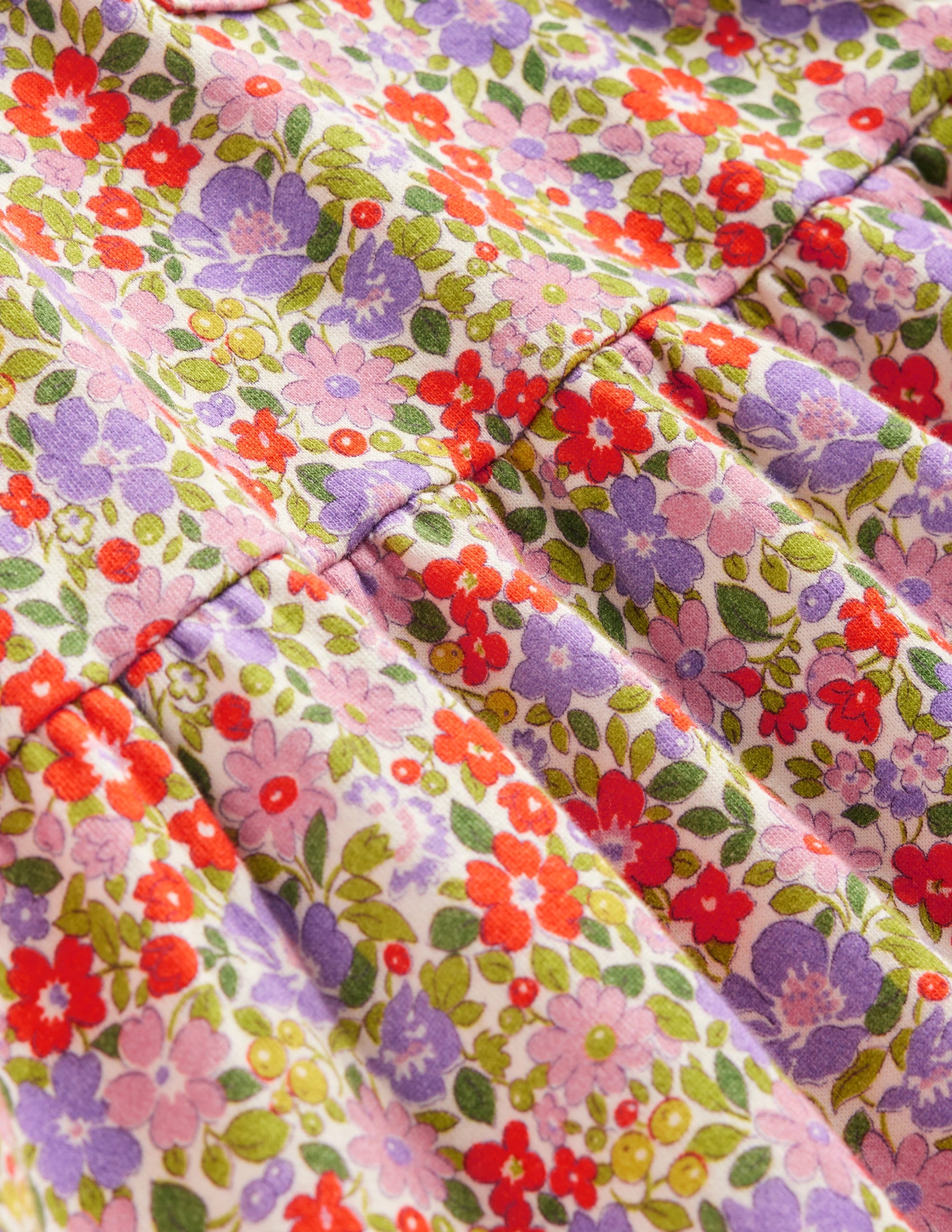Loopback Sweatshirt Dress-Aster Purple Flowerbed - Image 3