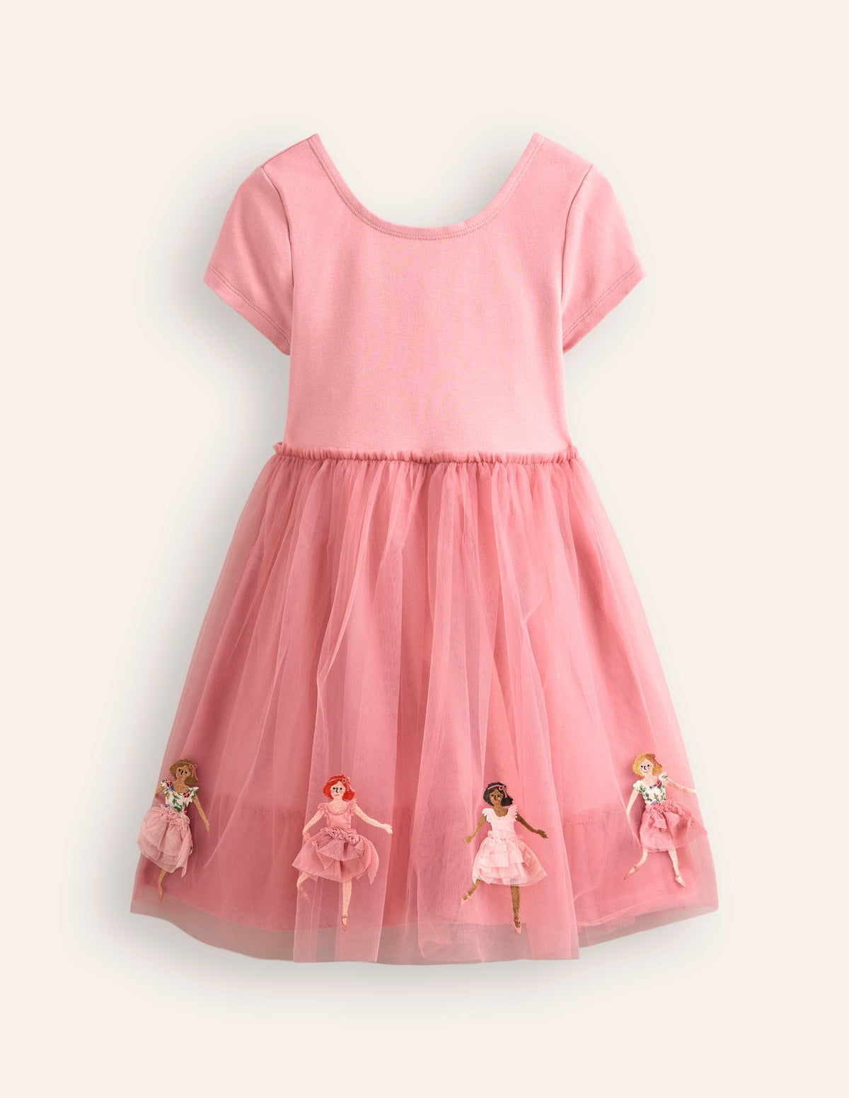 Appliqué Tulle Ballet Dress-Almond Pink Ballerinas - Image 1