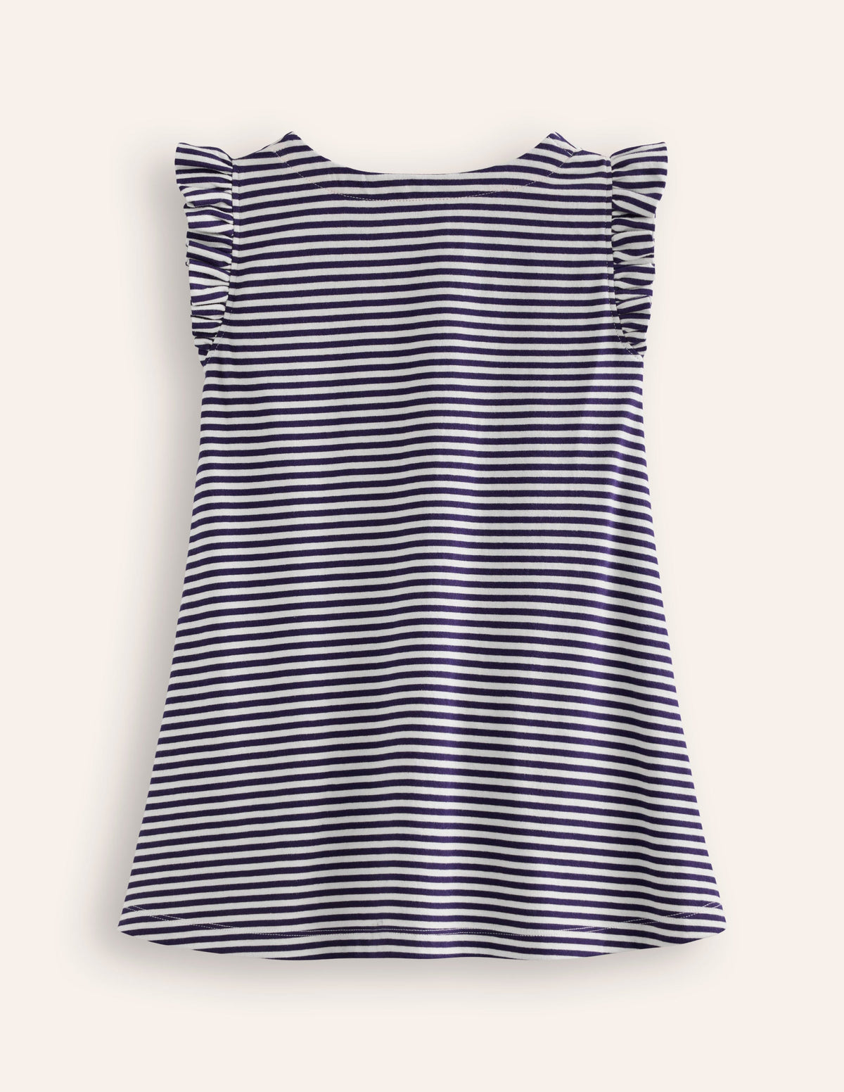 Heart Pocket Frill Tunic-College Navy/ Ivory Hearts-2