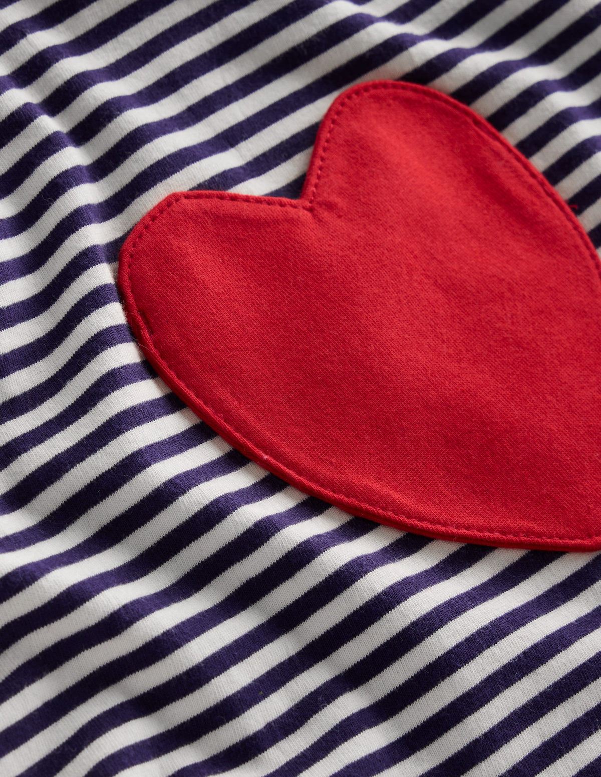 Heart Pocket Frill Tunic-College Navy/ Ivory Hearts-3