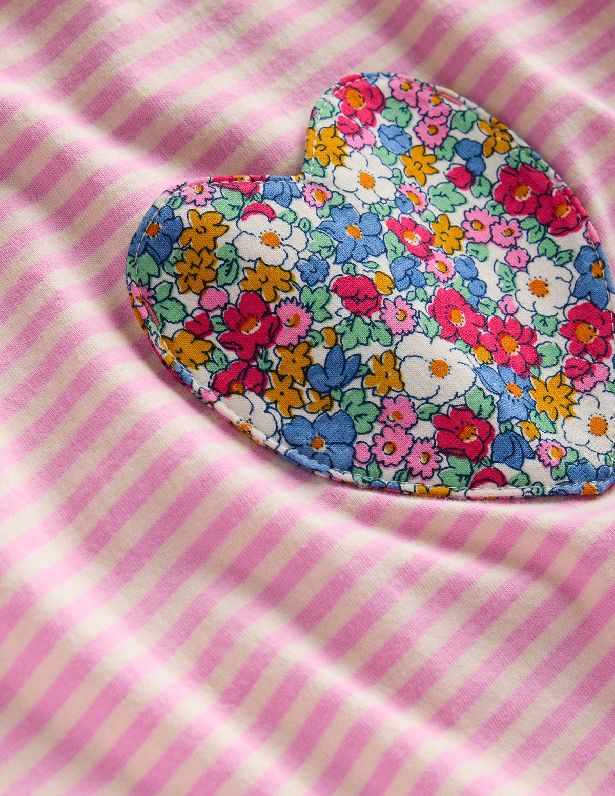 Heart Pocket Frill Tunic-Bubblegum Pink/Ivory Hearts-3