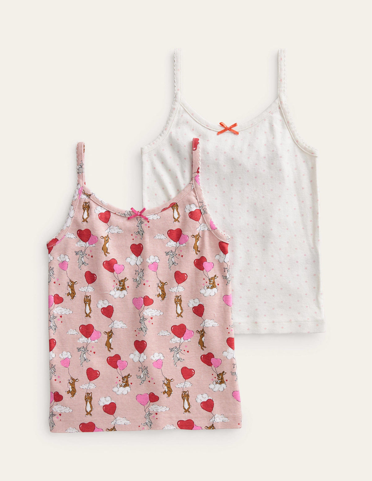 Tank Top 2 Pack-Pink Bunny Hearts - Image 1