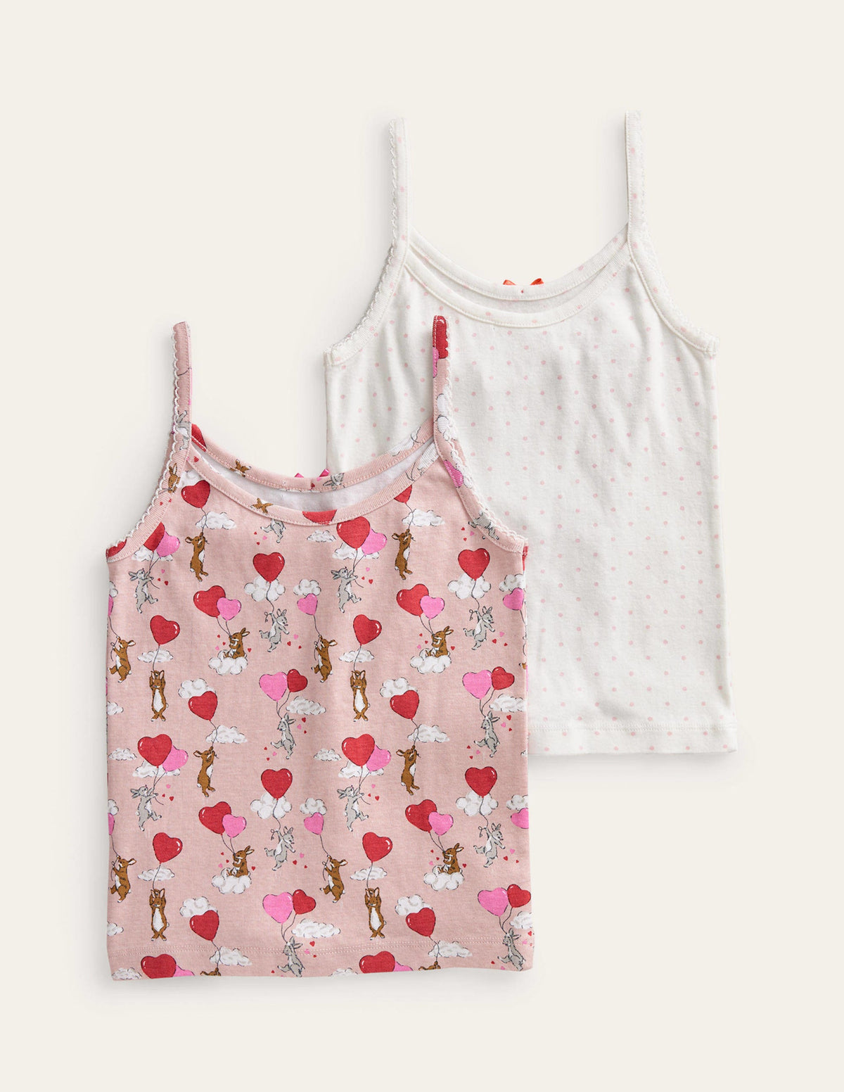 Tank Top 2 Pack-Pink Bunny Hearts - Image 2