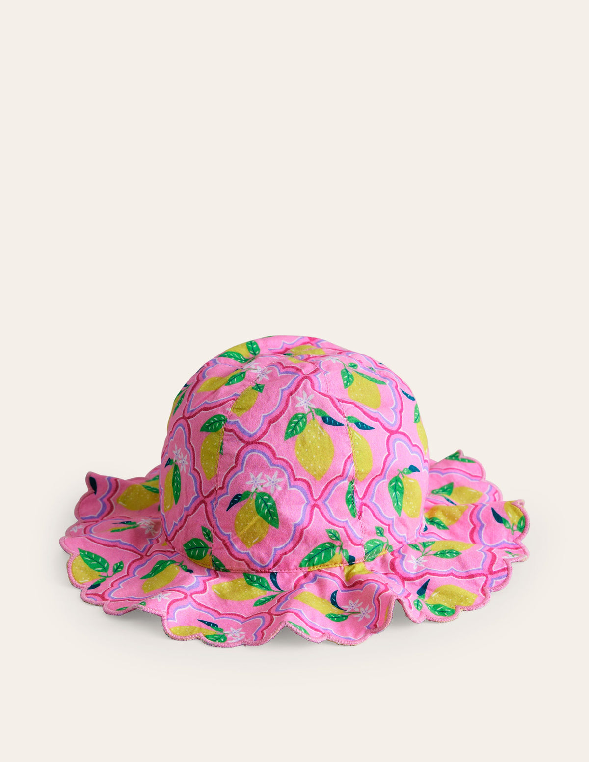 Wide Brimmed Hat-Pink Lemon Grove - Image 1