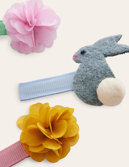 3 Pack Hair Clips-Spring Bunnies-2