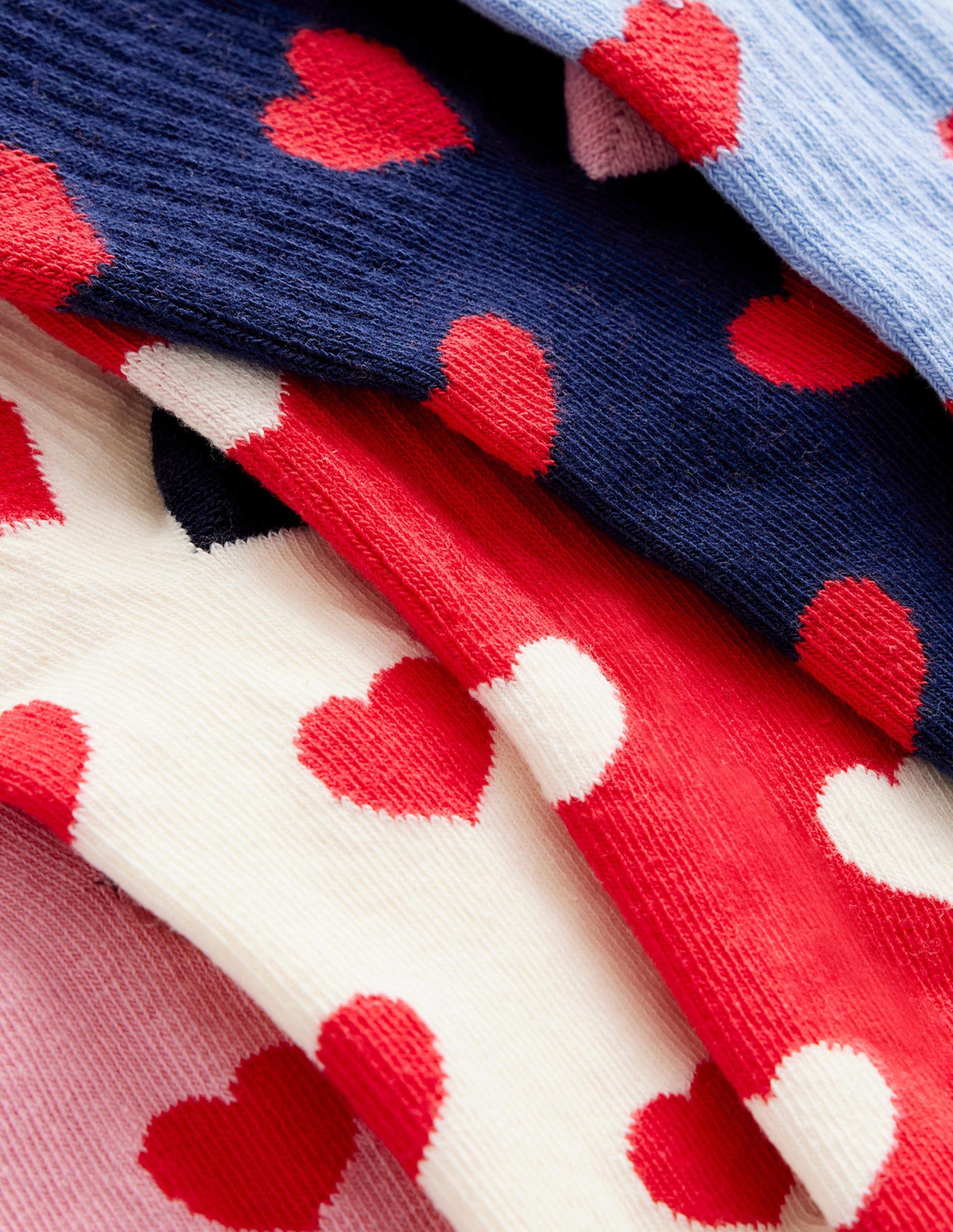 5-Pack Ribbed Socks-Multi Hearts - Image 2