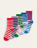 5-Pack Ribbed Socks-Multi Stripe