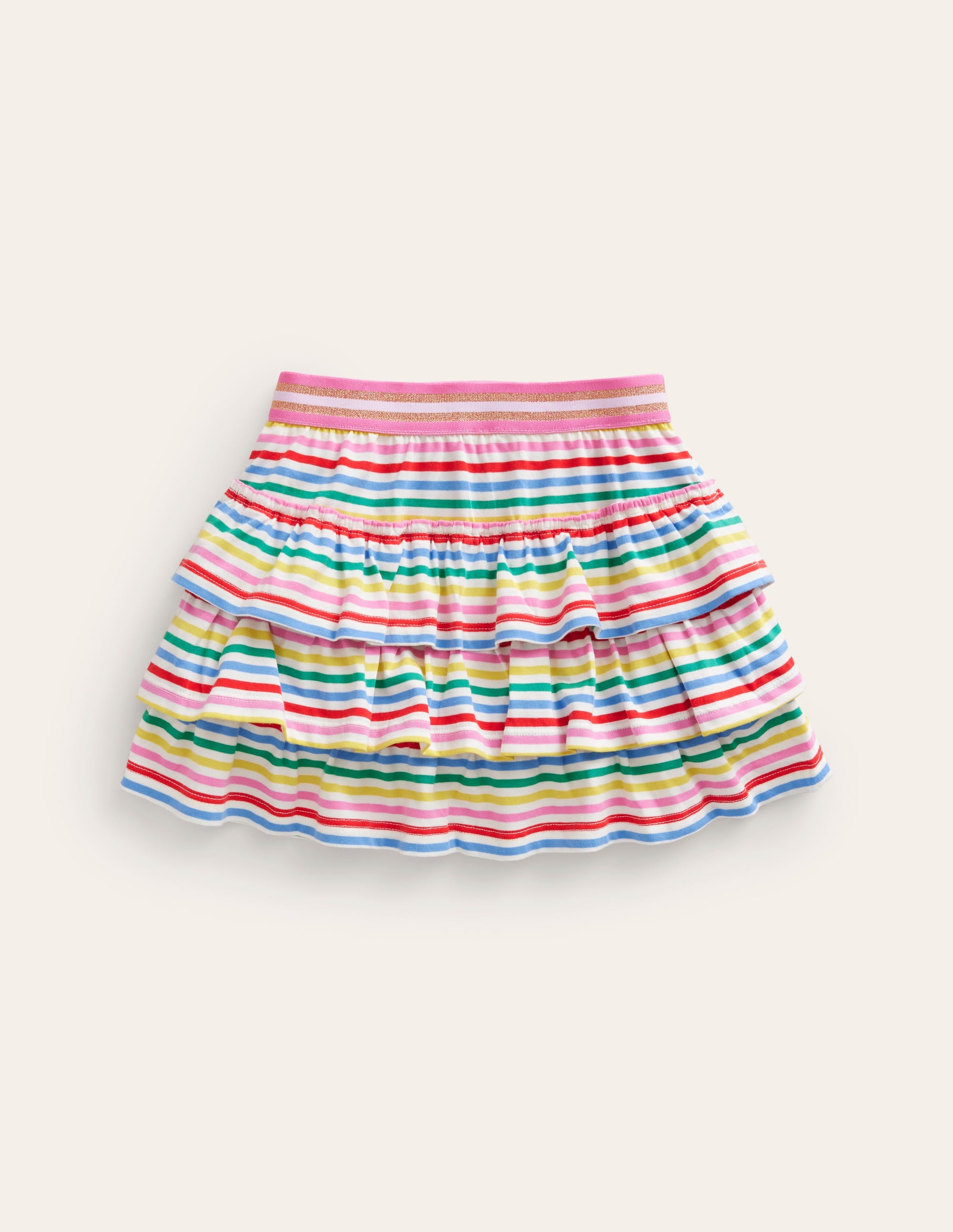 Jersey Ruffle Skort-Multi Stripe - Image 2