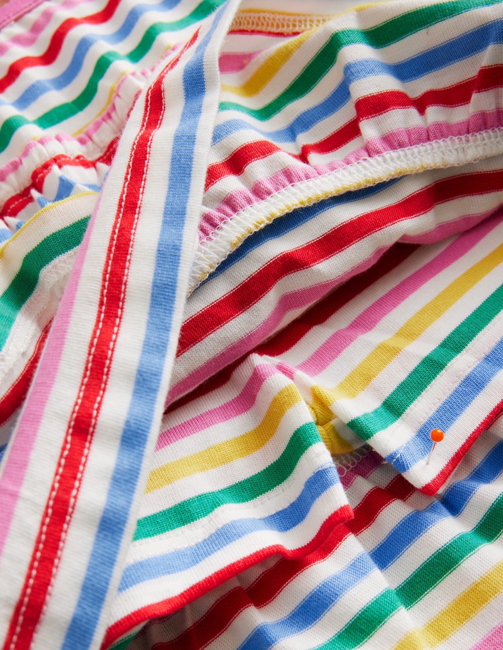 Jersey Ruffle Skort-Multi Stripe-3