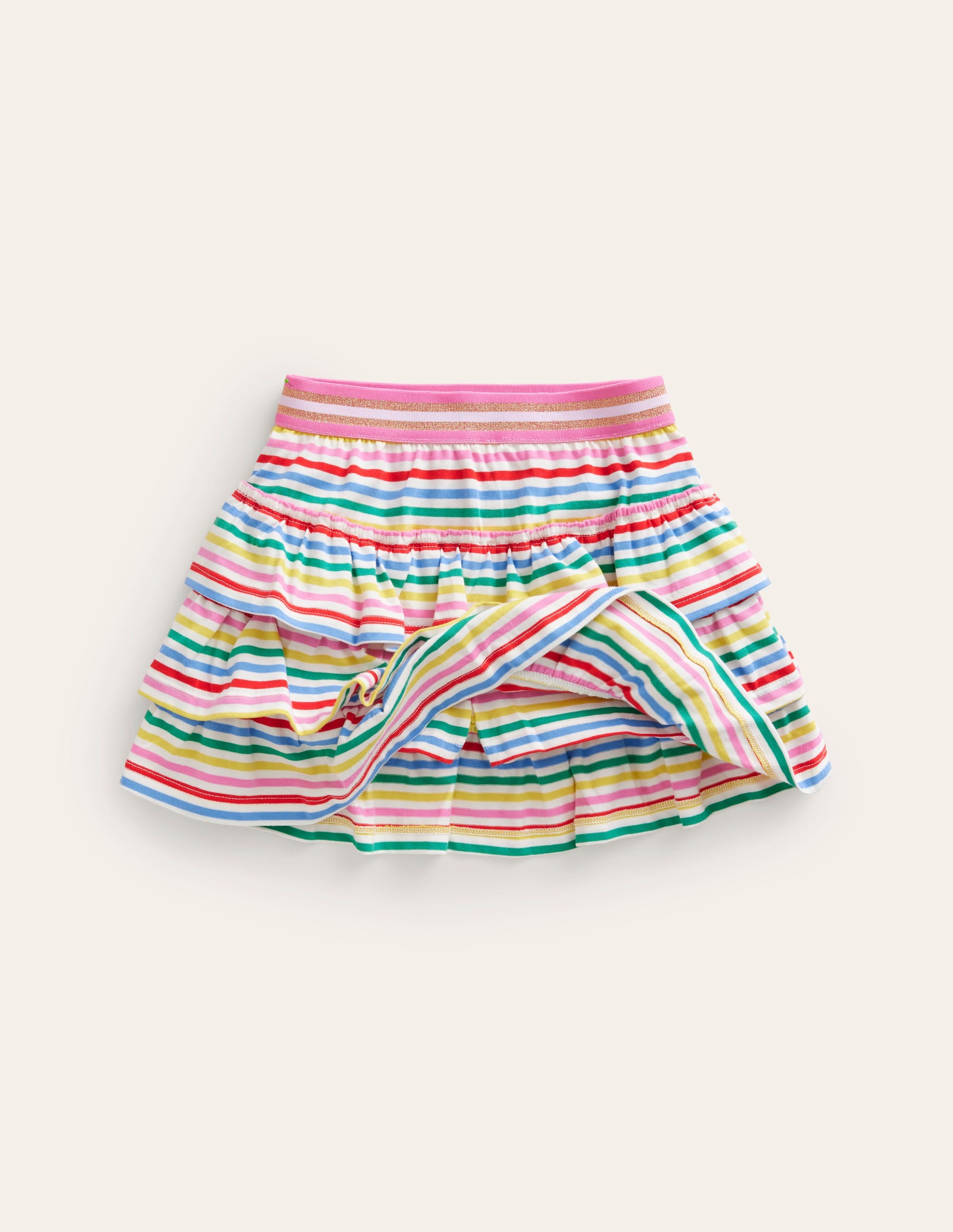 Jersey Ruffle Skort-Multi Stripe - Image 4