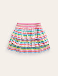 Jersey Ruffle Skort-Multi Stripe