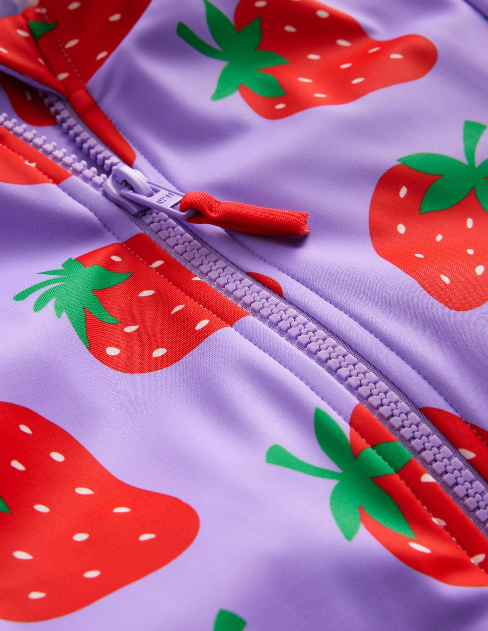 Long-sleeved Swimsuit-Violet Tulip Strawberries-3
