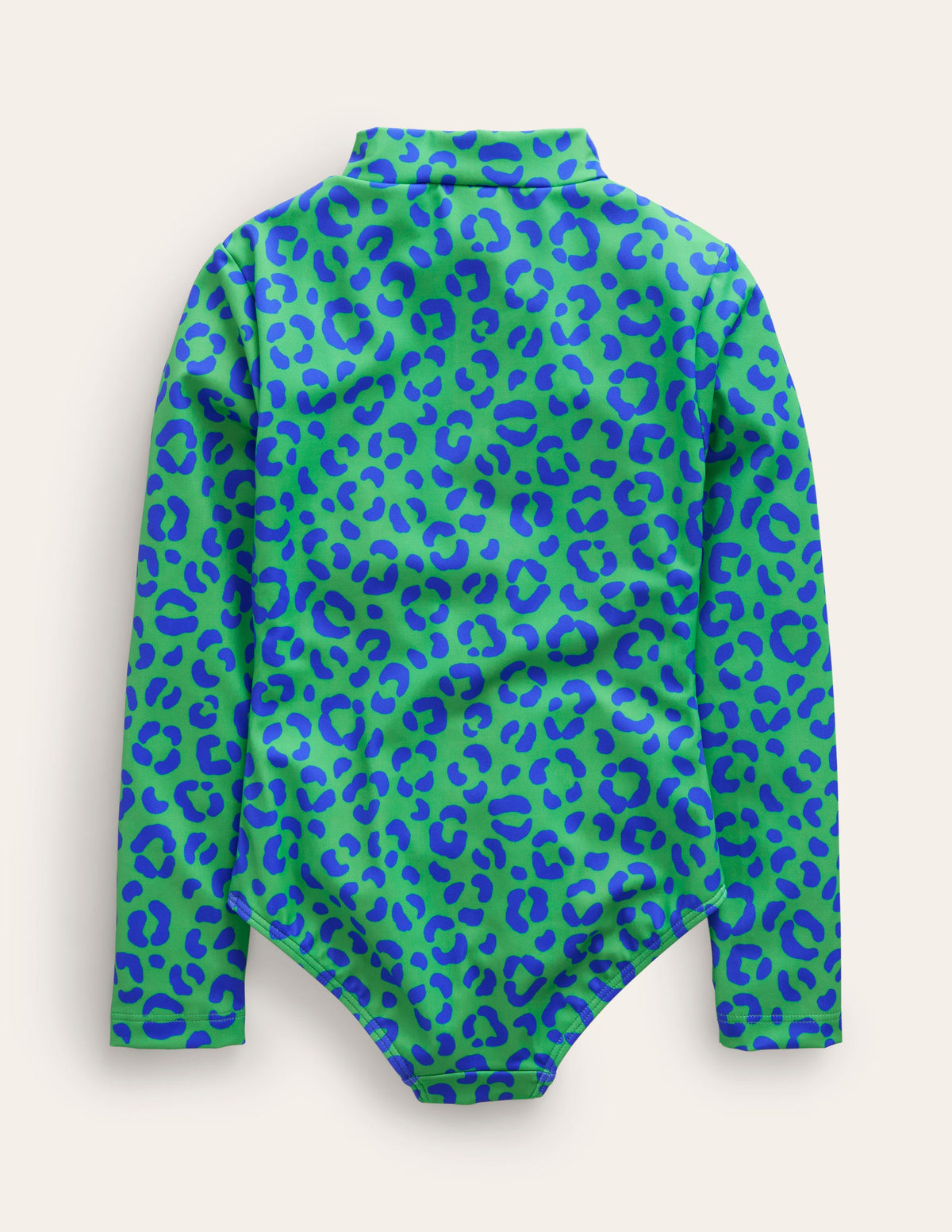 Long-sleeved Swimsuit-Green Leopard-2
