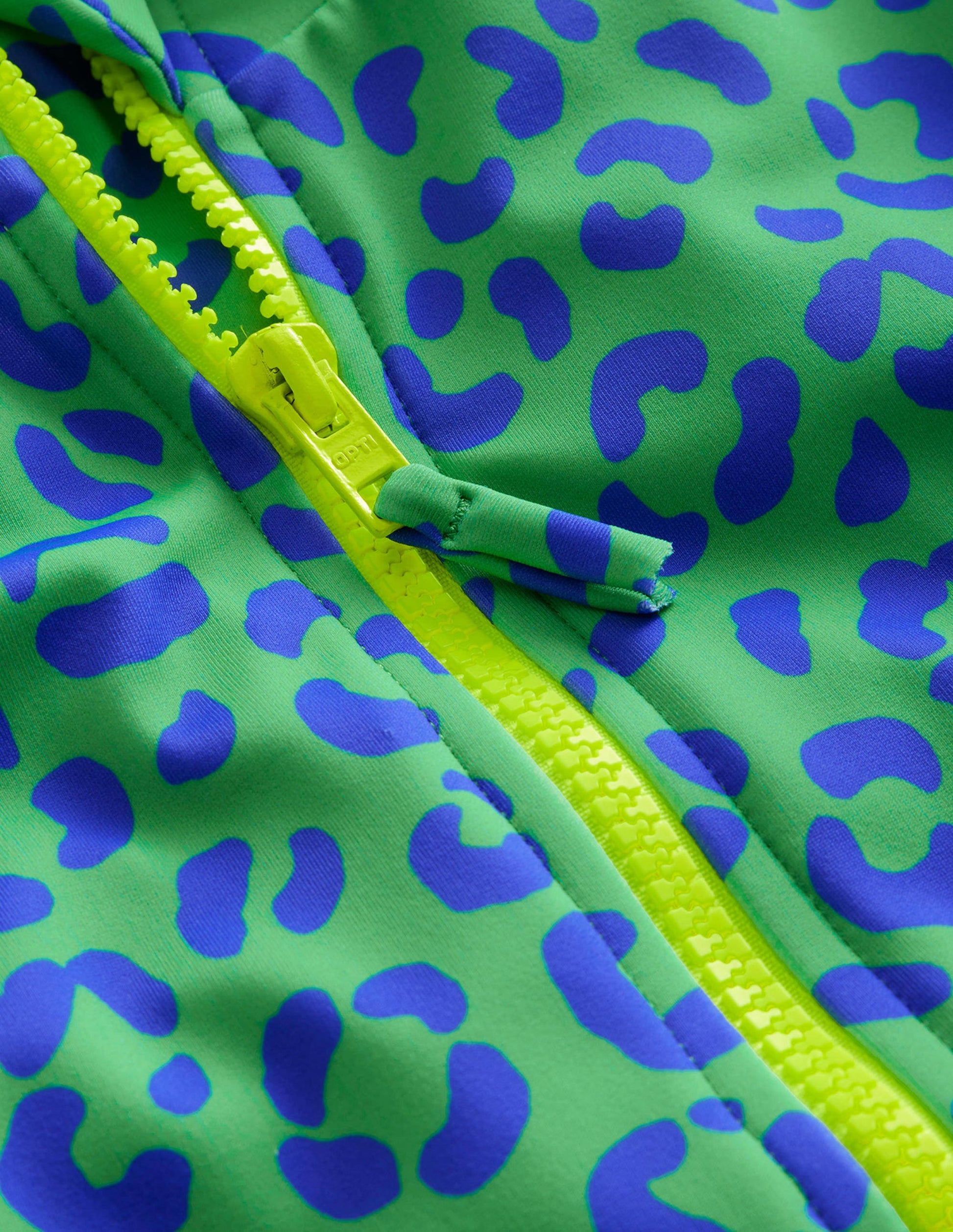 Long-sleeved Swimsuit-Green Leopard-3