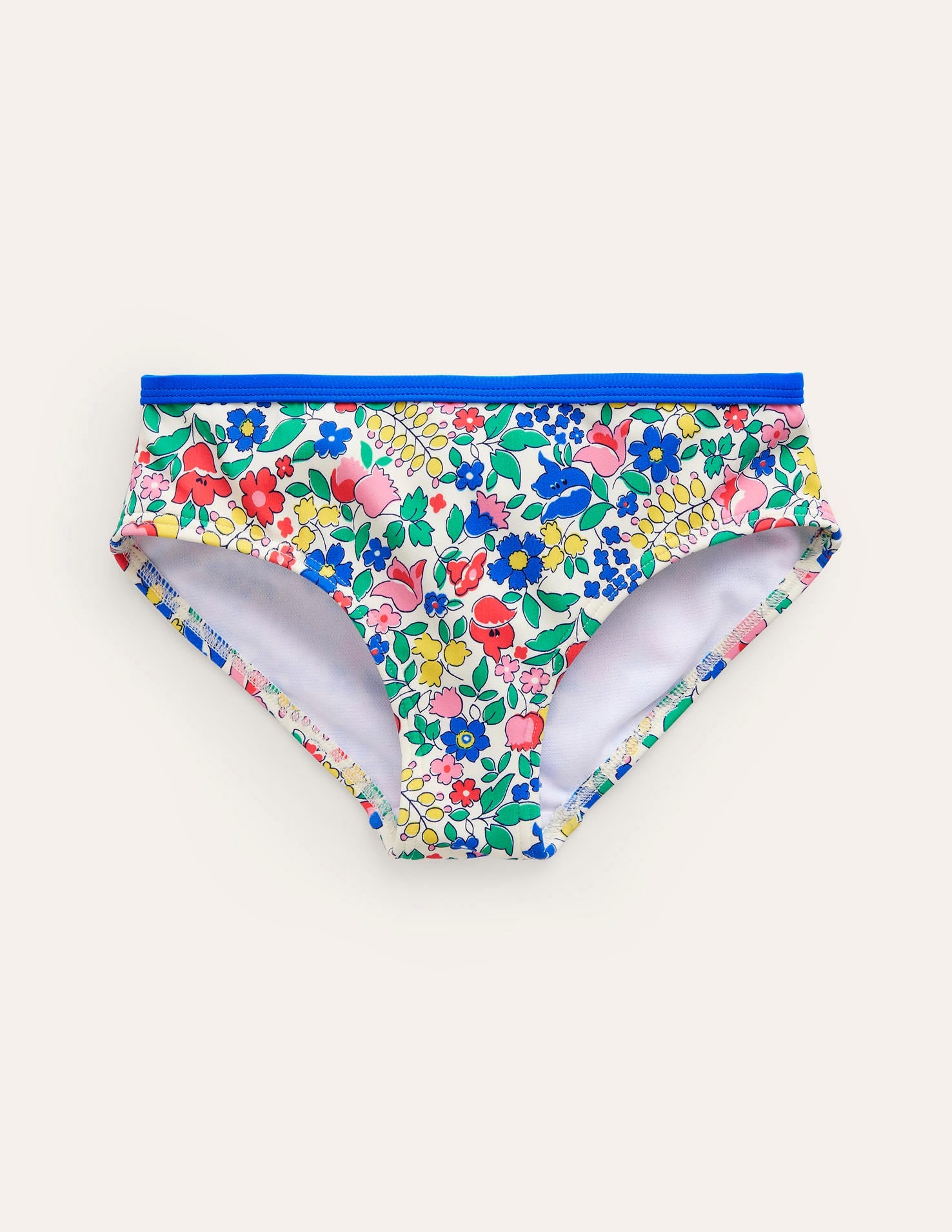 Patterned Bikini Bottoms-Multi Flowerbed - Image 1