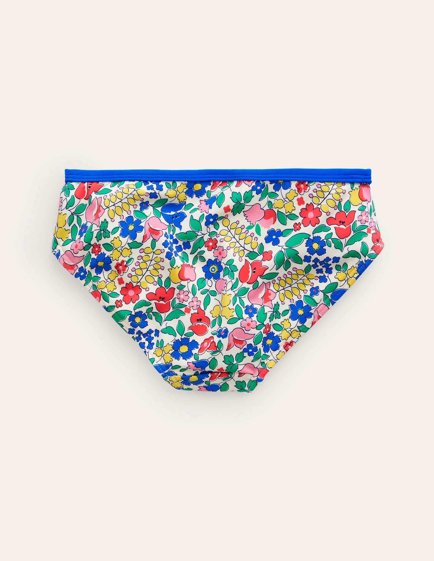 Patterned Bikini Bottoms-Multi Flowerbed-2