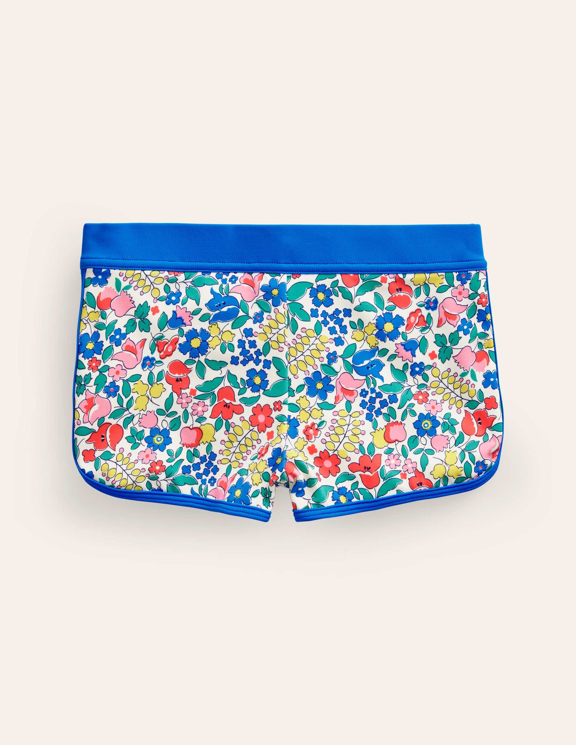 Patterned Swim Shorts-Multi Flowerbed-1