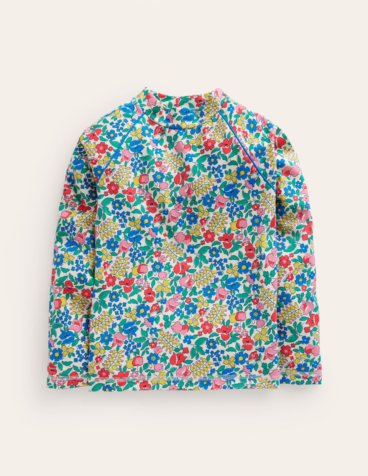 Patterned Rash Guard-Multi Flowerbed-1