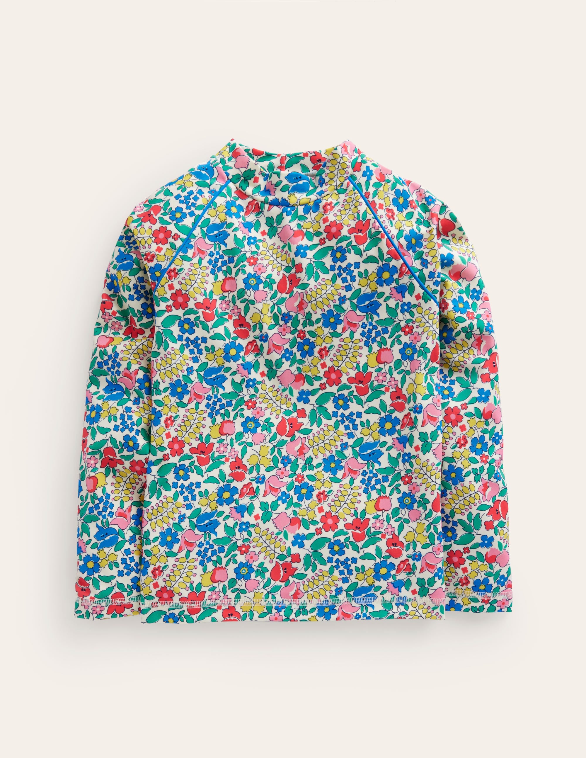 Patterned Rash Guard-Multi Flowerbed - Image 1