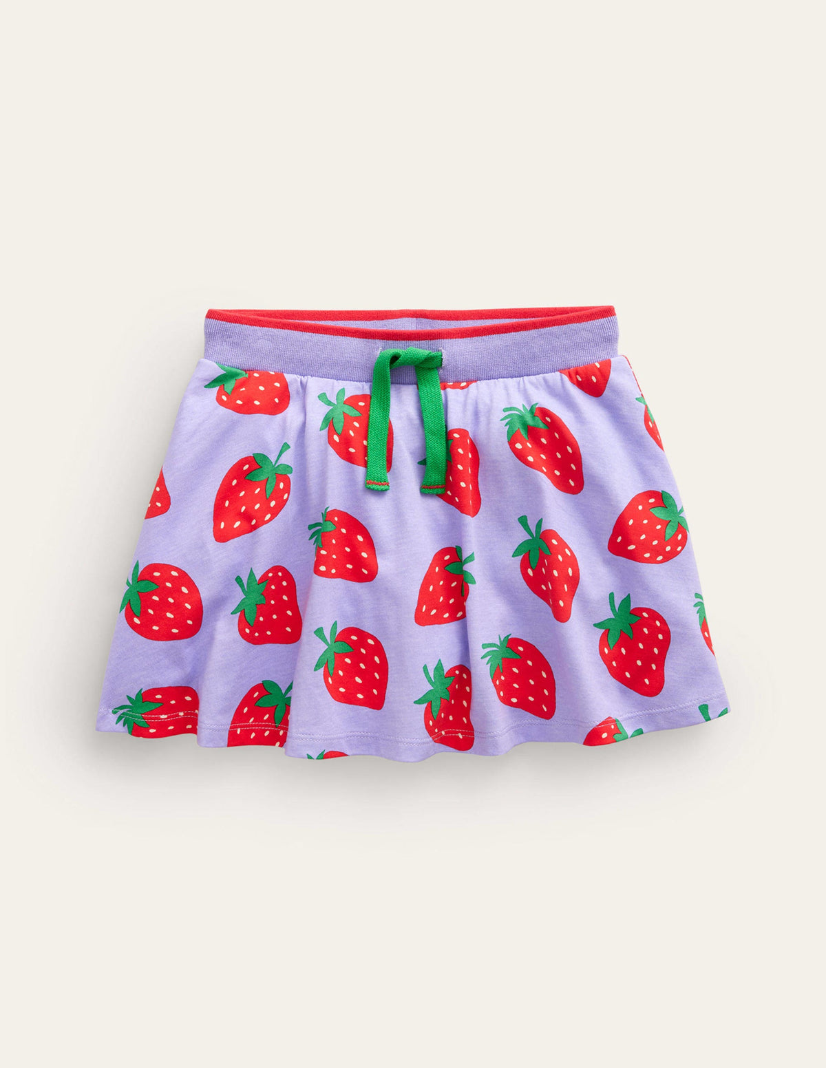 Printed Jersey Skort-Parma Violet Strawberries - Image 1