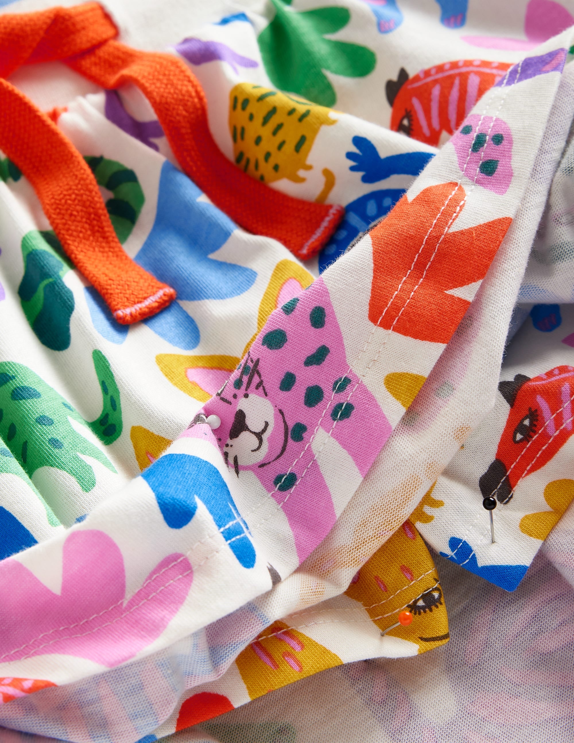Printed Jersey Skort-Multi Safari Friends - Image 3