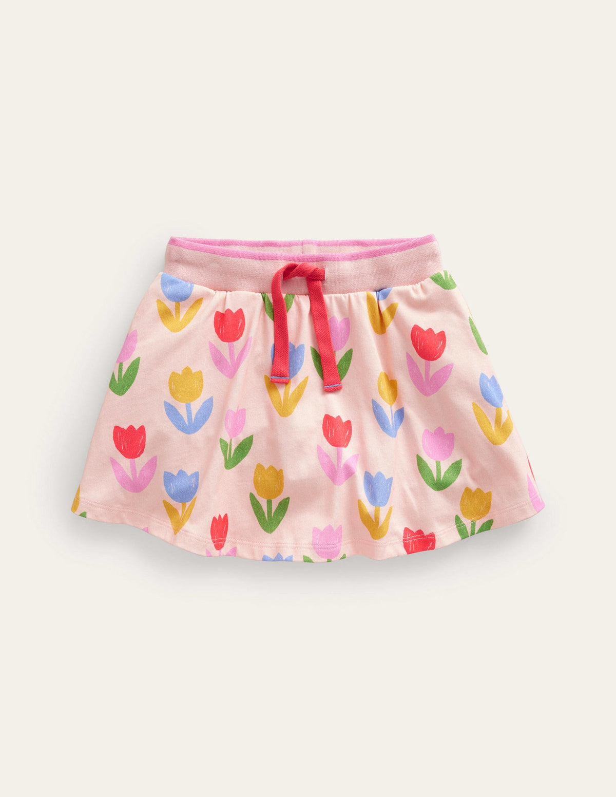 Printed Jersey Skort-Provence Dusty Pink Tuilips - Image 1