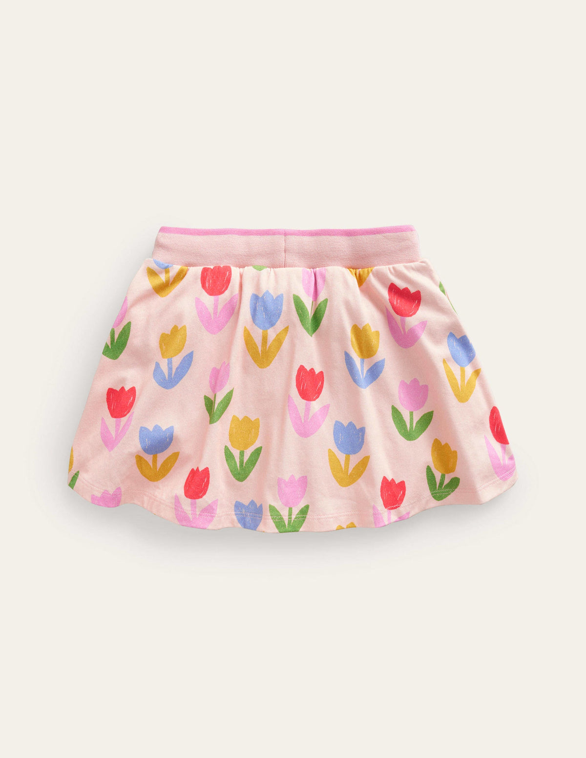 Printed Jersey Skort-Provence Dusty Pink Tuilips-2