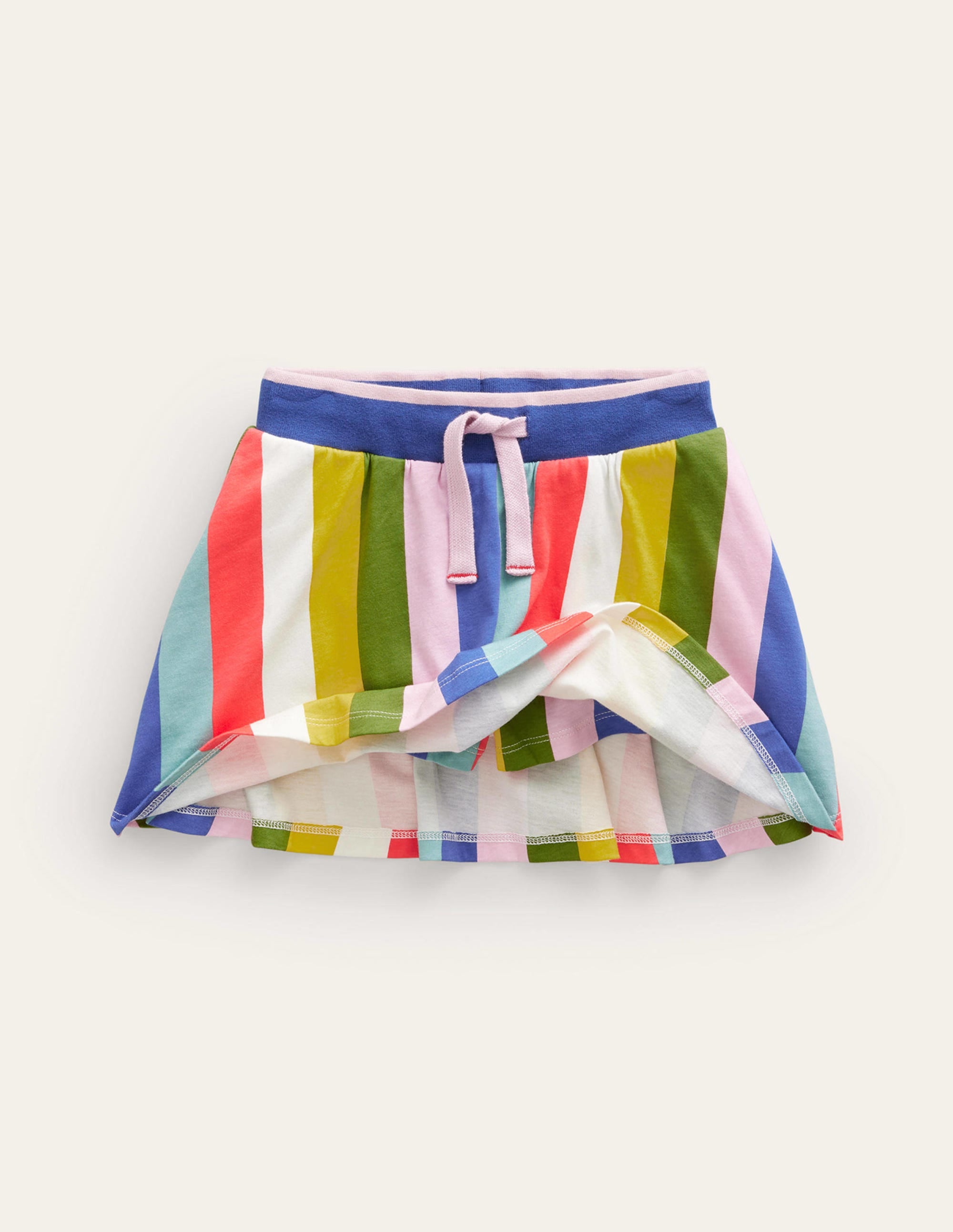 Printed Jersey Skort-Multi Rainbow Stripe - Image 4