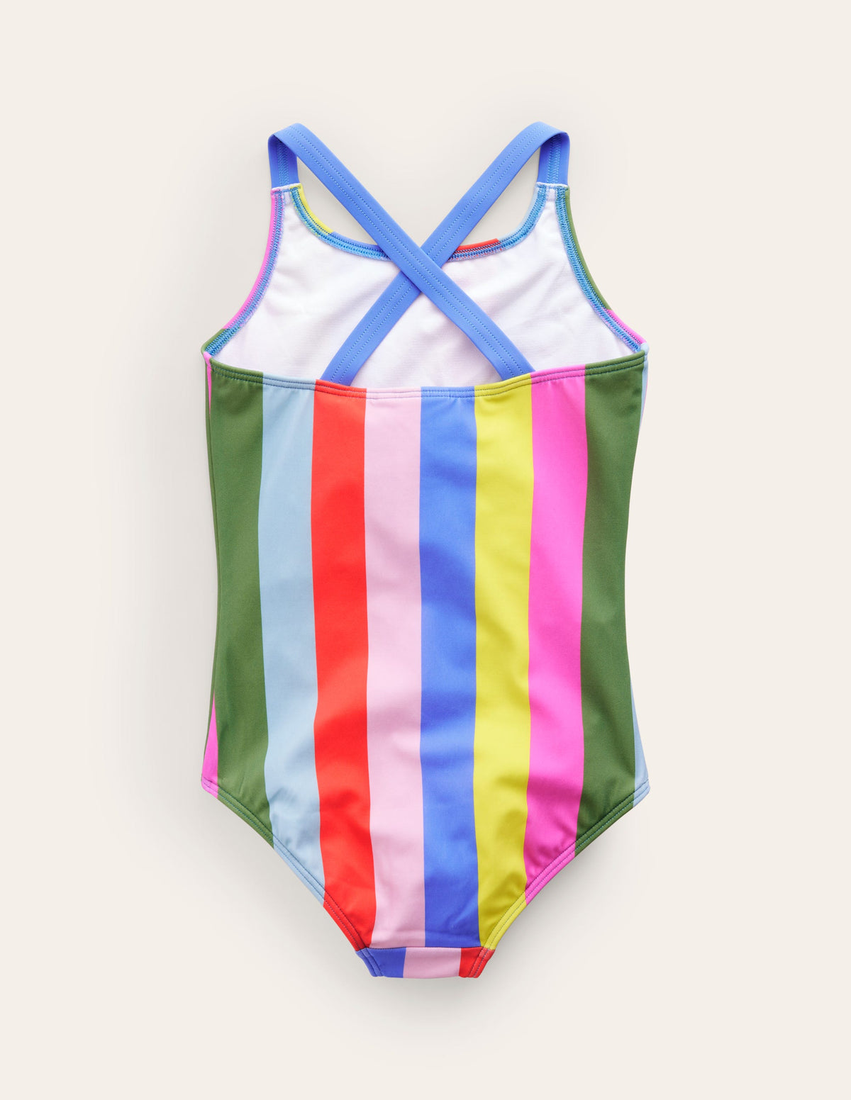 Cross-back Printed Swimsuit-Multi Stripe - Image 2