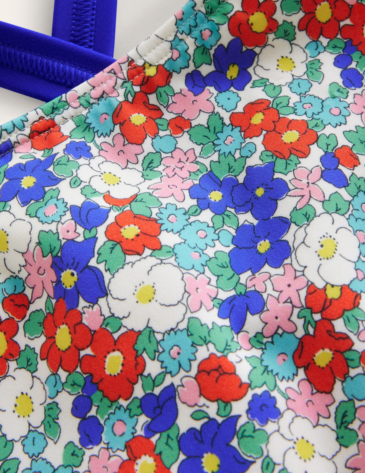 Cross-back Printed Swimsuit-Nautical Floral - Image 3