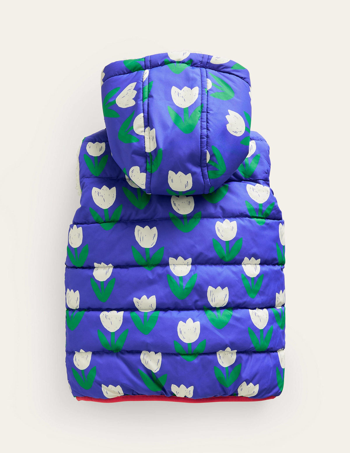 Borg Mix Reversible Gilet-Blue Heron Tulips-2