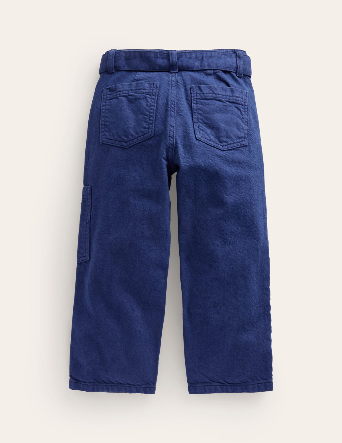 Tie Waist Cargo Pants-College Navy-2