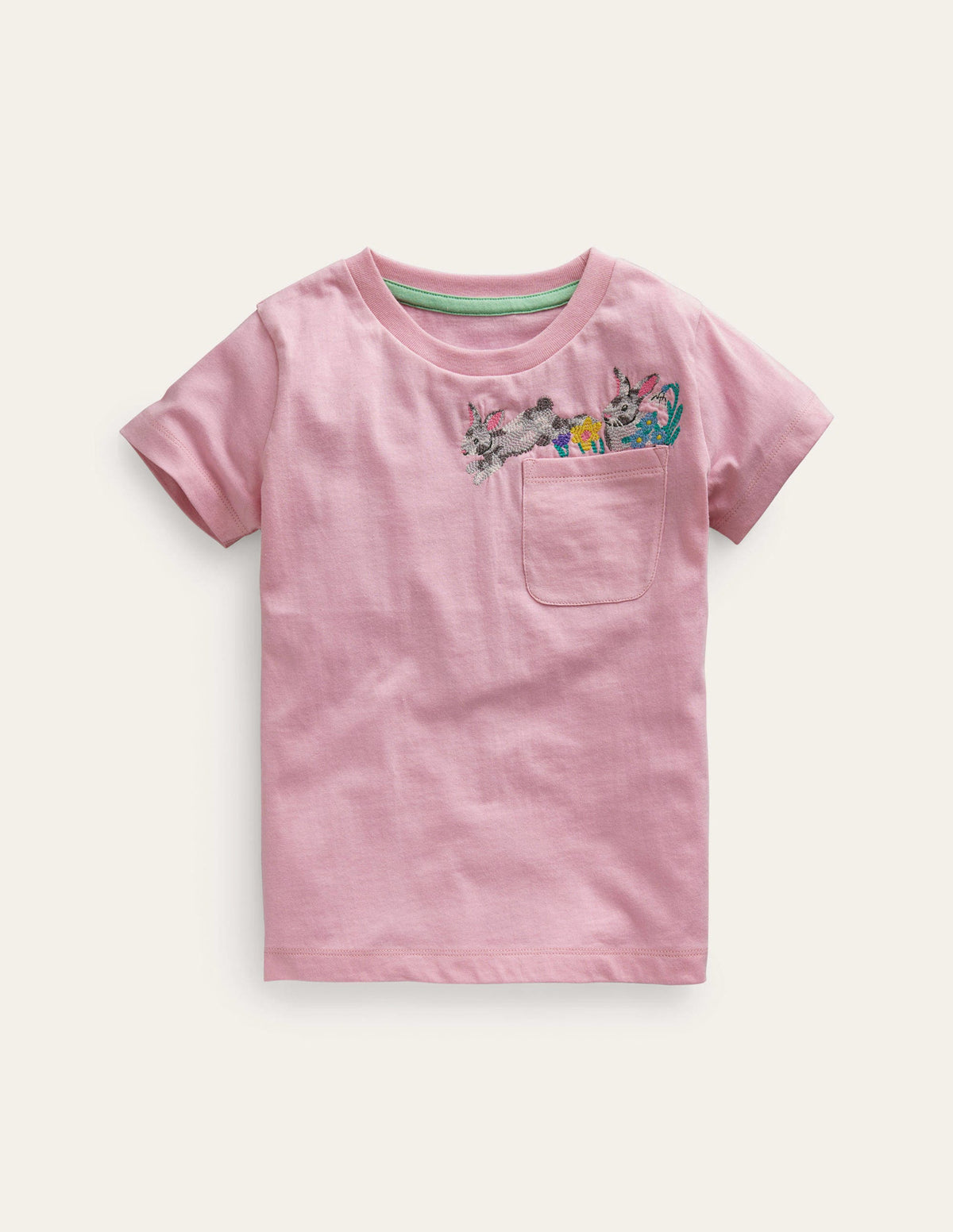 Peeping Pocket T-Shirt-Sweet Pea Pink - Image 1