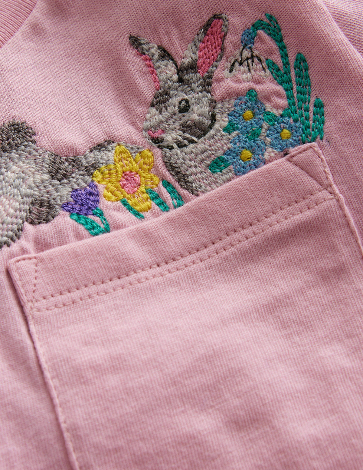 Peeping Pocket T-Shirt-Sweet Pea Pink - Image 3