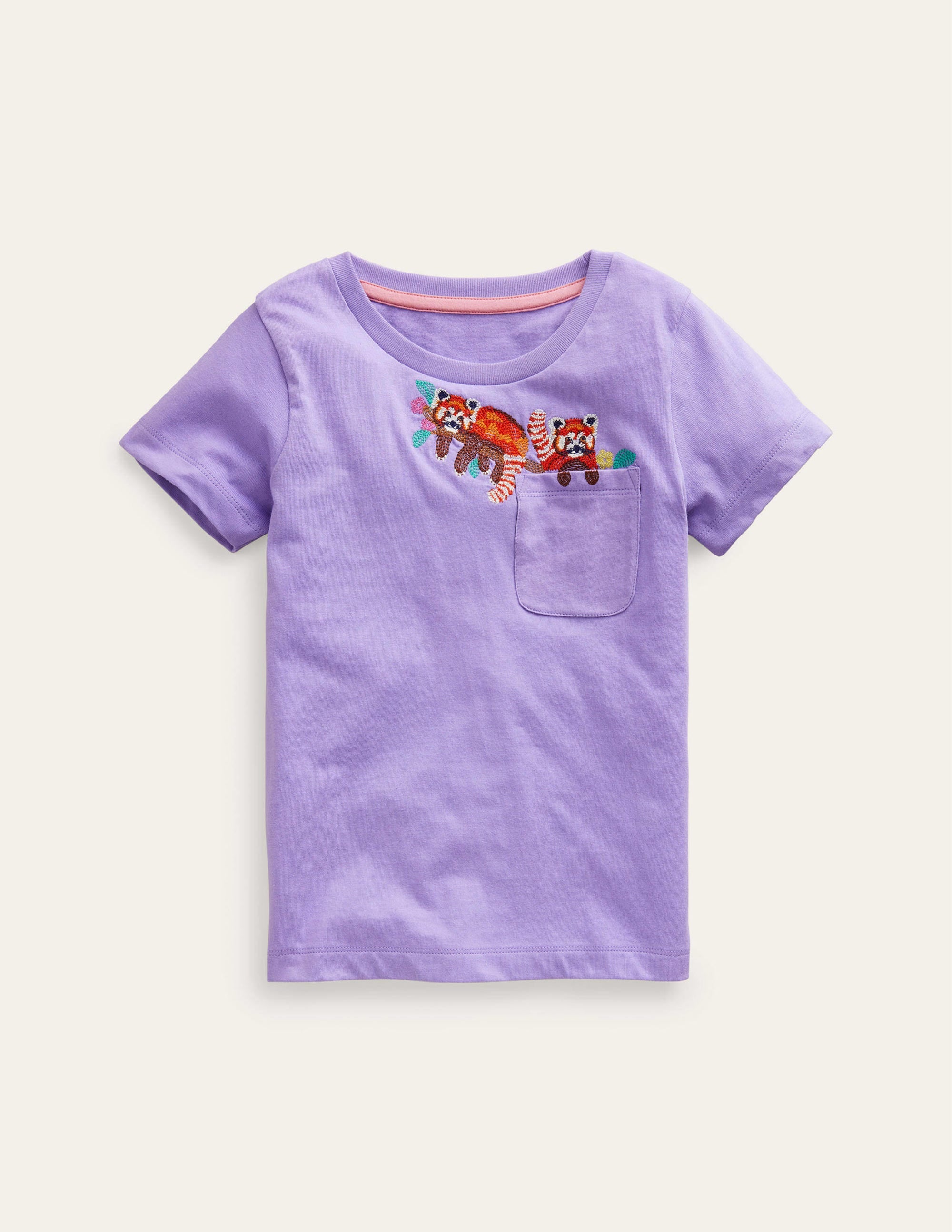 Peeping Pocket T-Shirt-Parma Violet Purple - Image 1