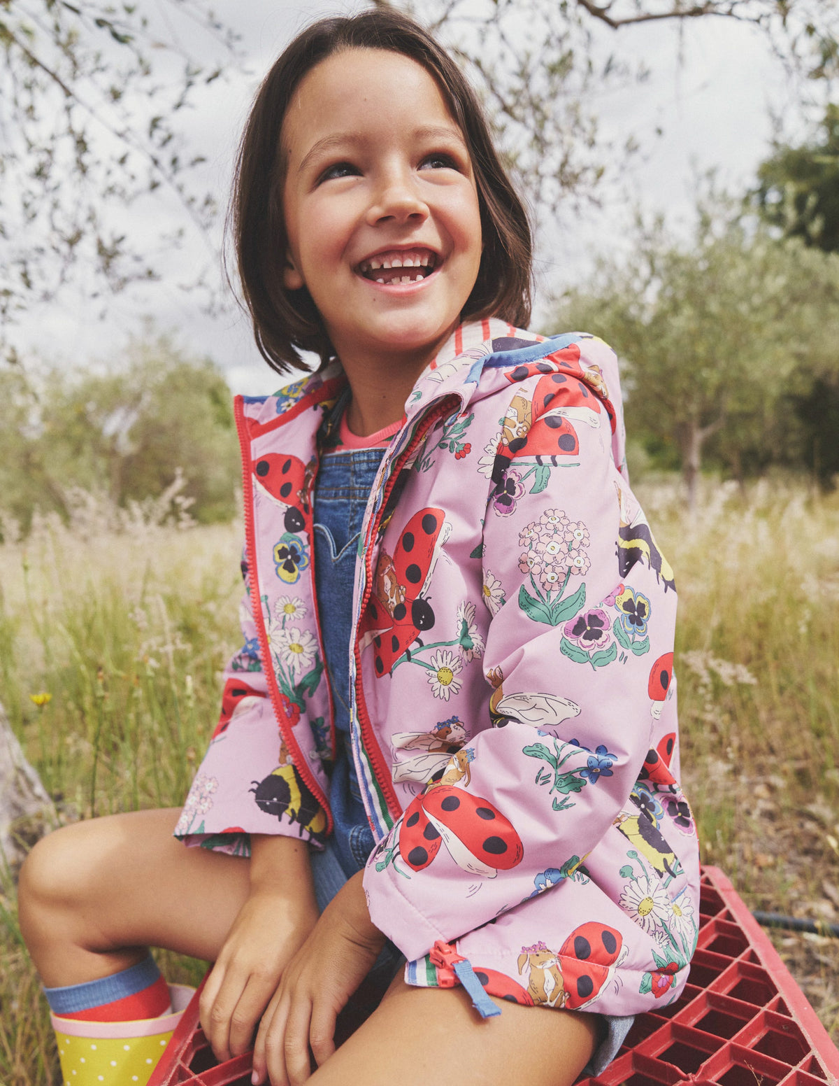 Jersey Lined Anorak-Sugared Almond Pink Bumble - Image 5