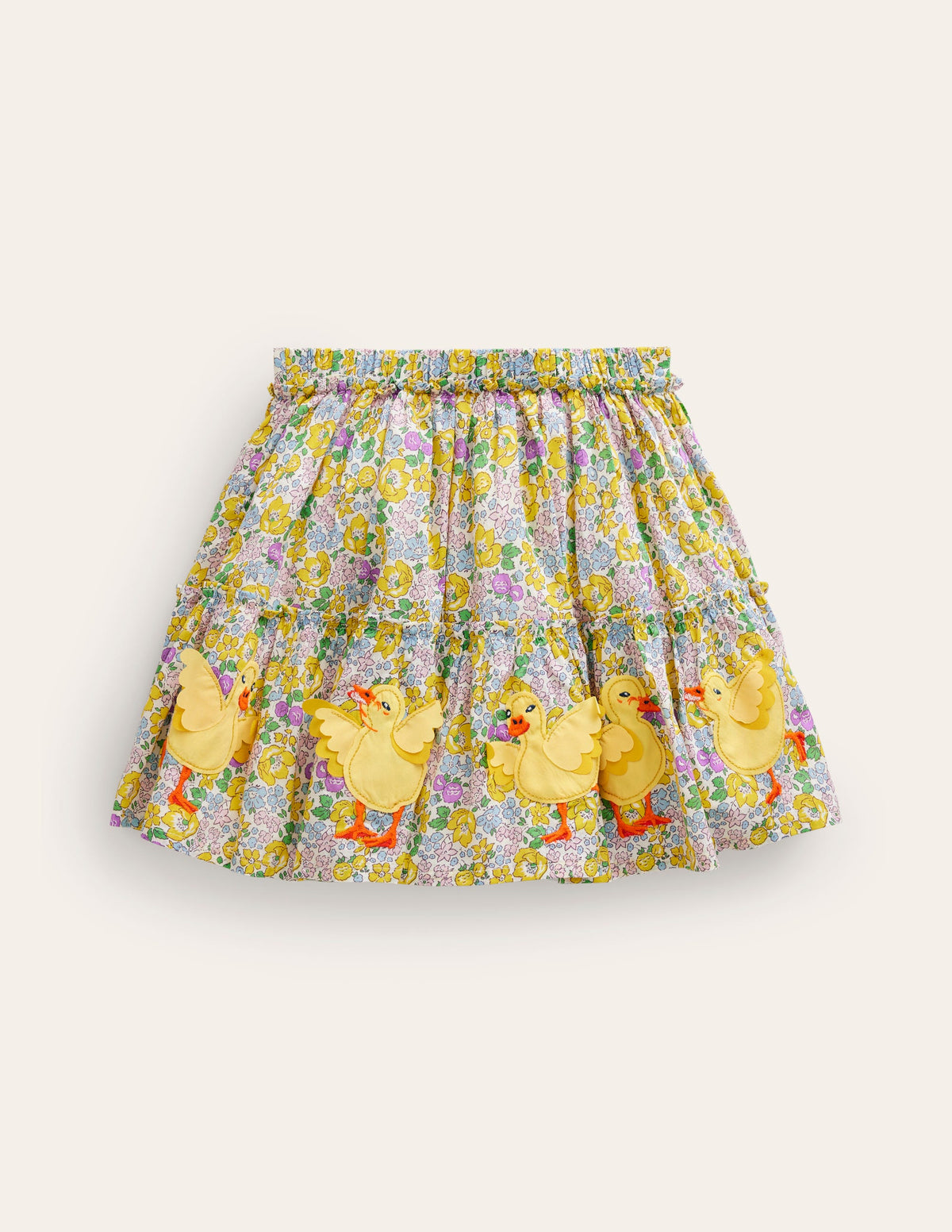 Appliqué Skirt-Yellow Spring Bloom Chicks-2