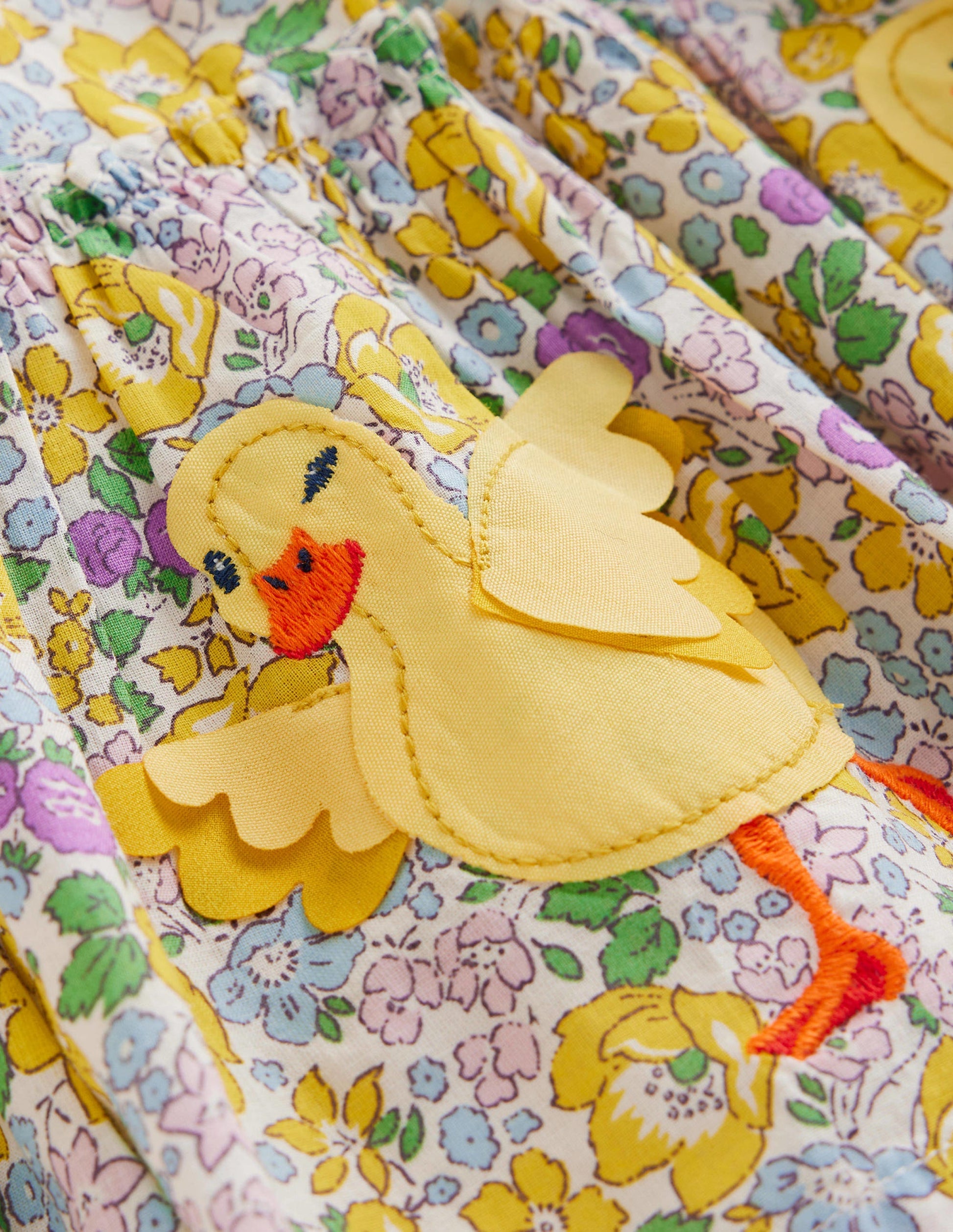 Appliqué Skirt-Yellow Spring Bloom Chicks-3