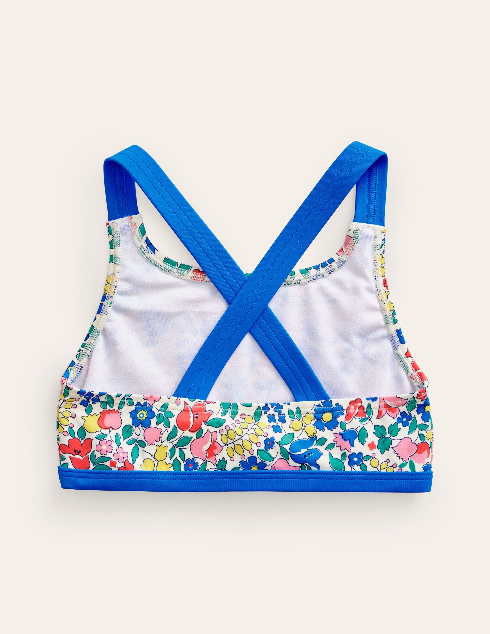 Cross Back Bikini Top-Multi Flowerbed-2